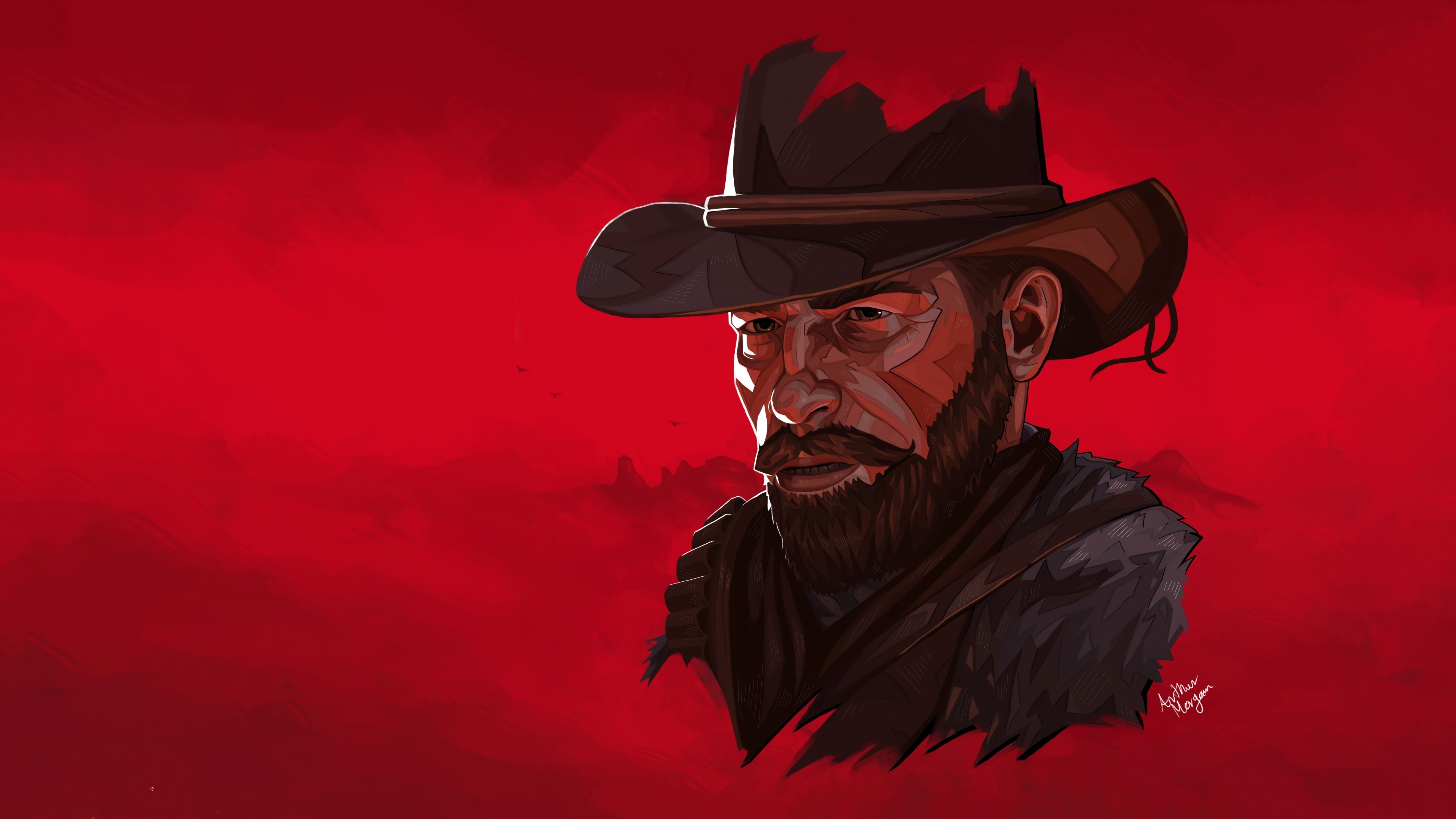 3840x2160 Wallpaper Arthur Morgan, Red Dead Redemption RDR Art background, Desktop