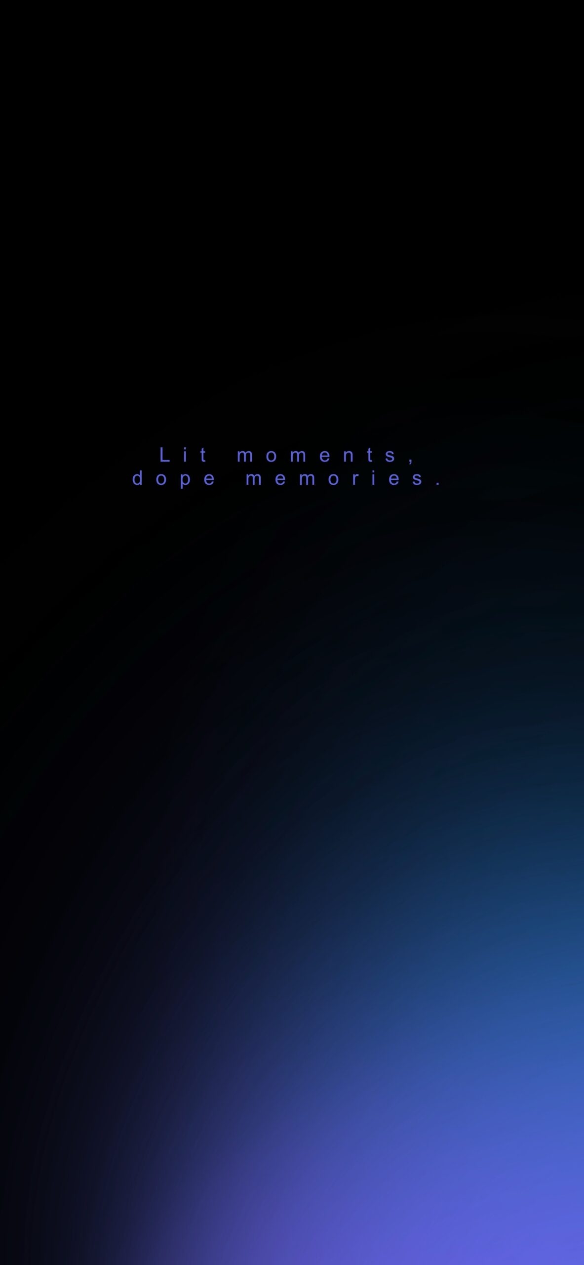 1190x2560 Lit Moments, Dope Memories Blue & Black, Phone