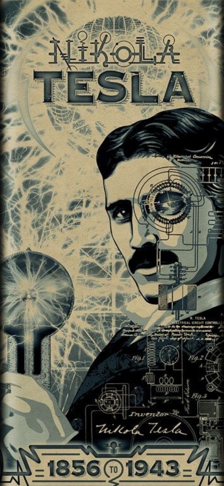 740x1600 Nikola Tesla iPhone Wallpaper Free Nikola Tesla iPhone, Phone