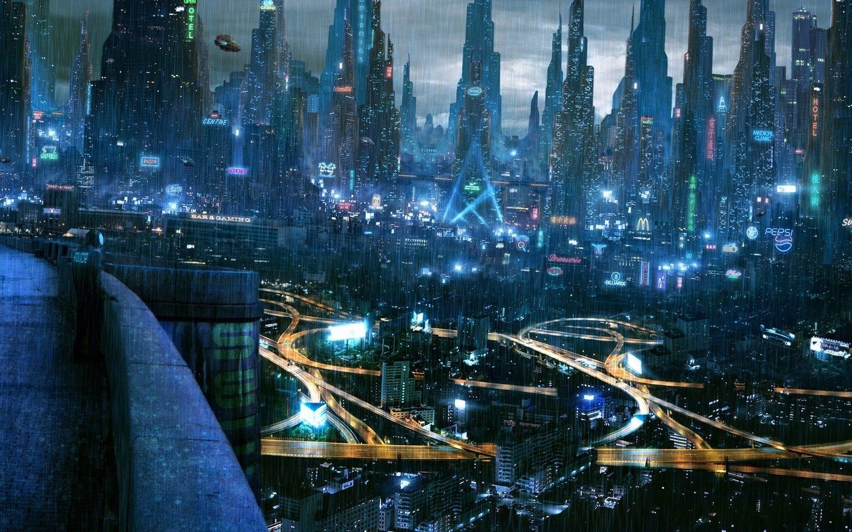 1680x1050 Cyberpunk city Wallpaper. High Quality Wallpaper, Desktop