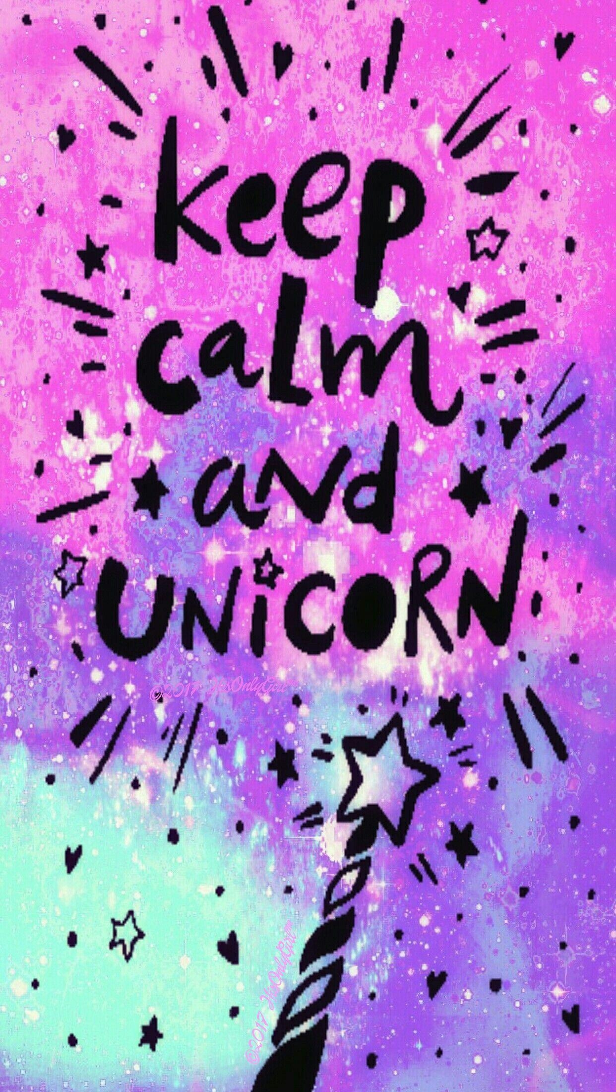 1250x2200 Keep calm Unicorn galaxy wallpaper I created for the app CocoPPa, Phone