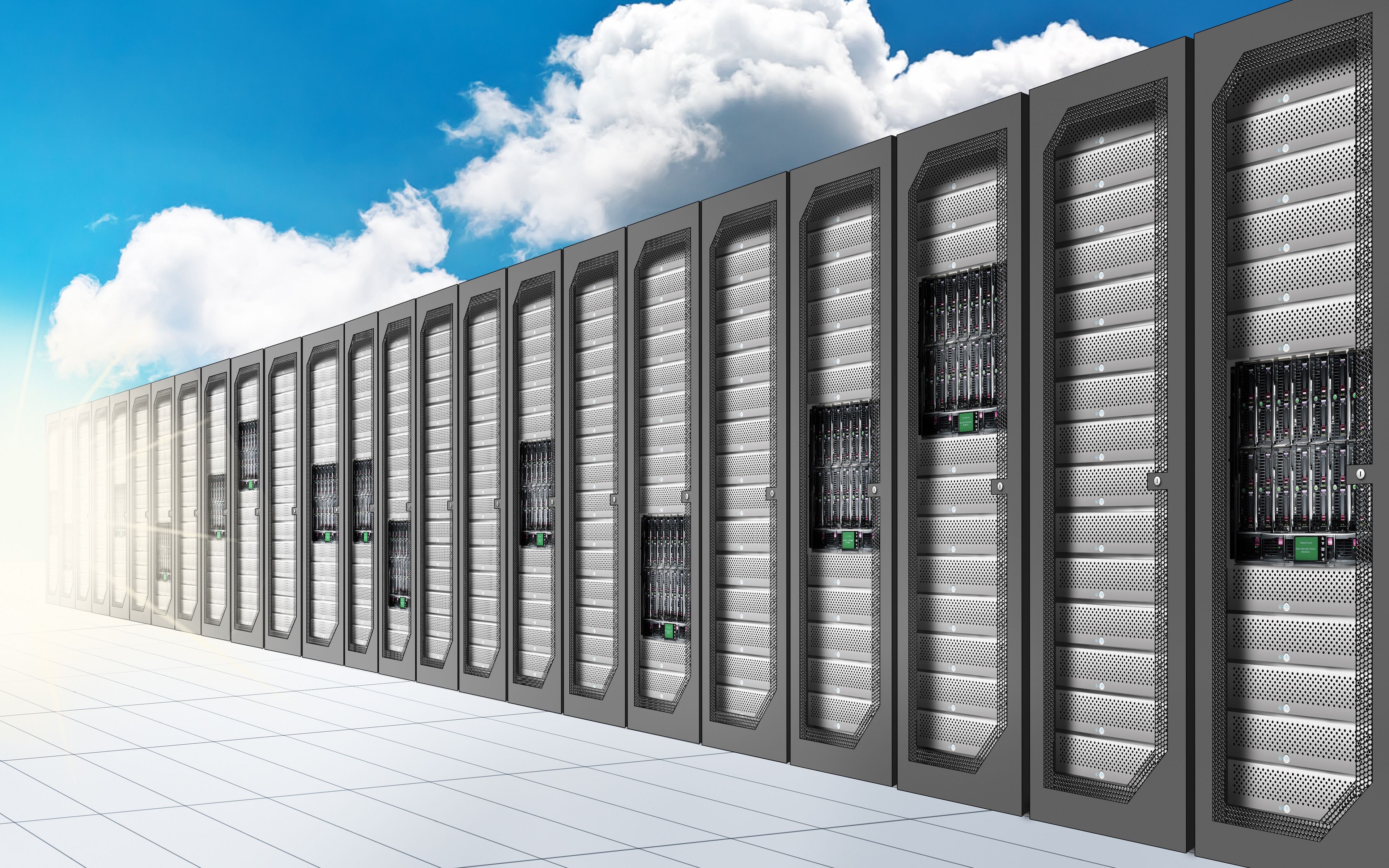 3840x2400 Download wallpaper servers, data center, 4k, cloud technologies, Desktop