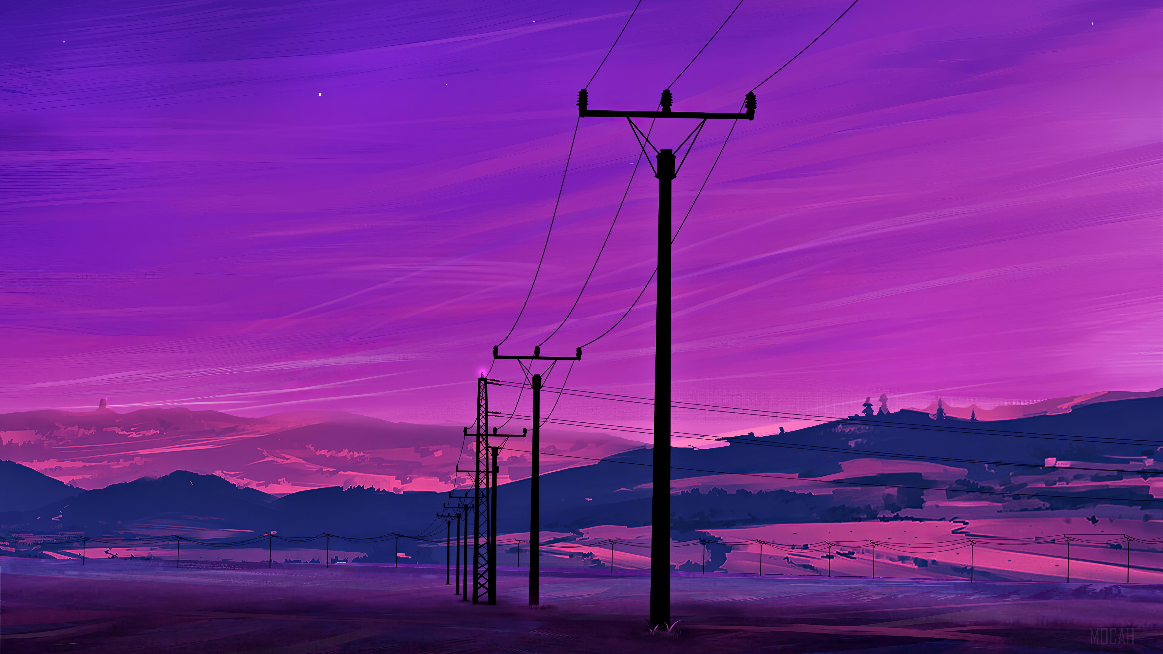 3840x2160 Neon, Scenery, Landscape, Digital Art 4k Gallery HD Wallpaper, Desktop