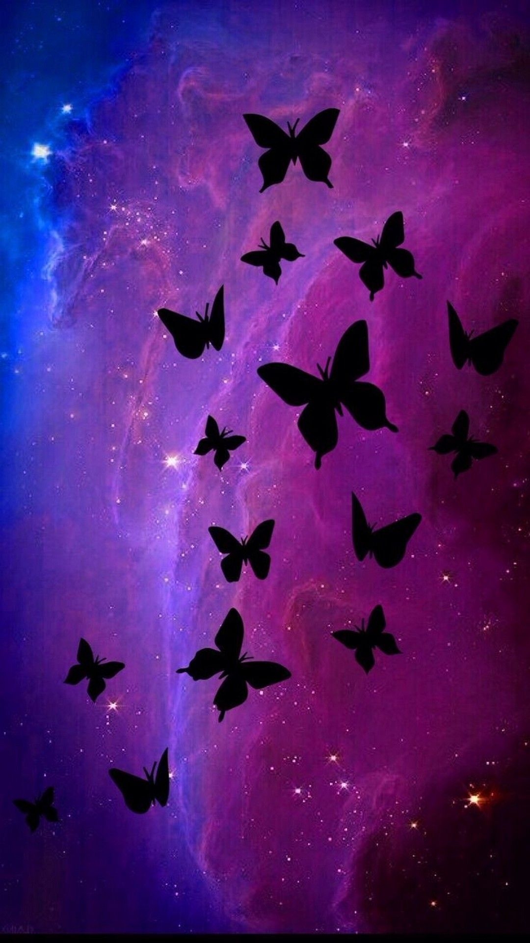 1080x1920 Black Butterfly Purple iPhone 7 Wallpaper 3D iPhone Wallpaper, Phone