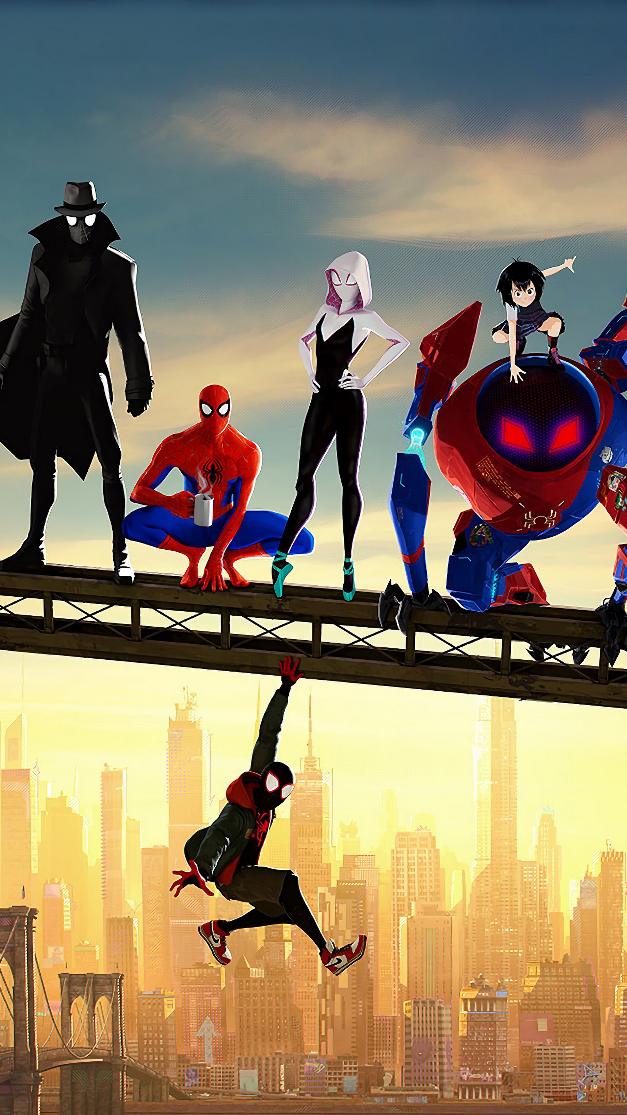 2160x3840 Spider Man: Into The Spider Verse Characters 4K Wallpaper, Phone