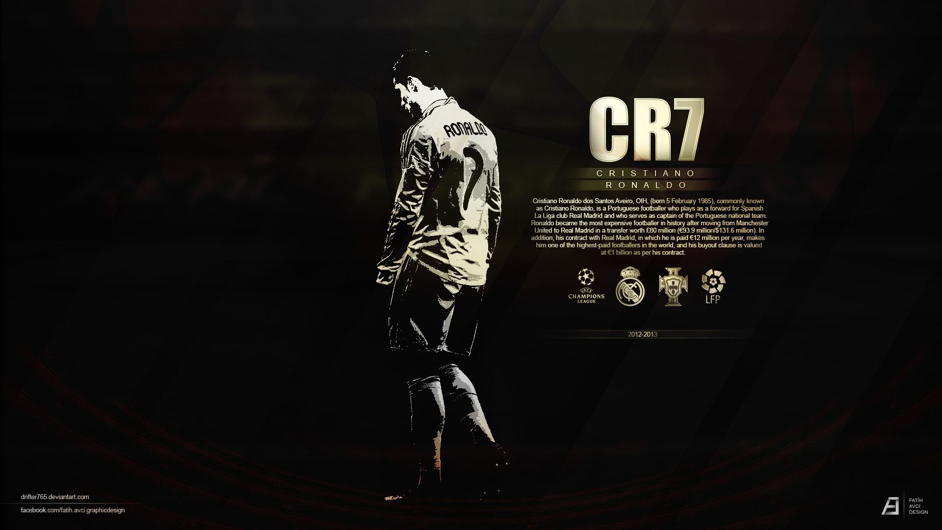 1920x1080 Cristiano Ronaldo 7 Black HD. Real madrid wallpaper, Madrid wallpaper, Real madrid, Desktop