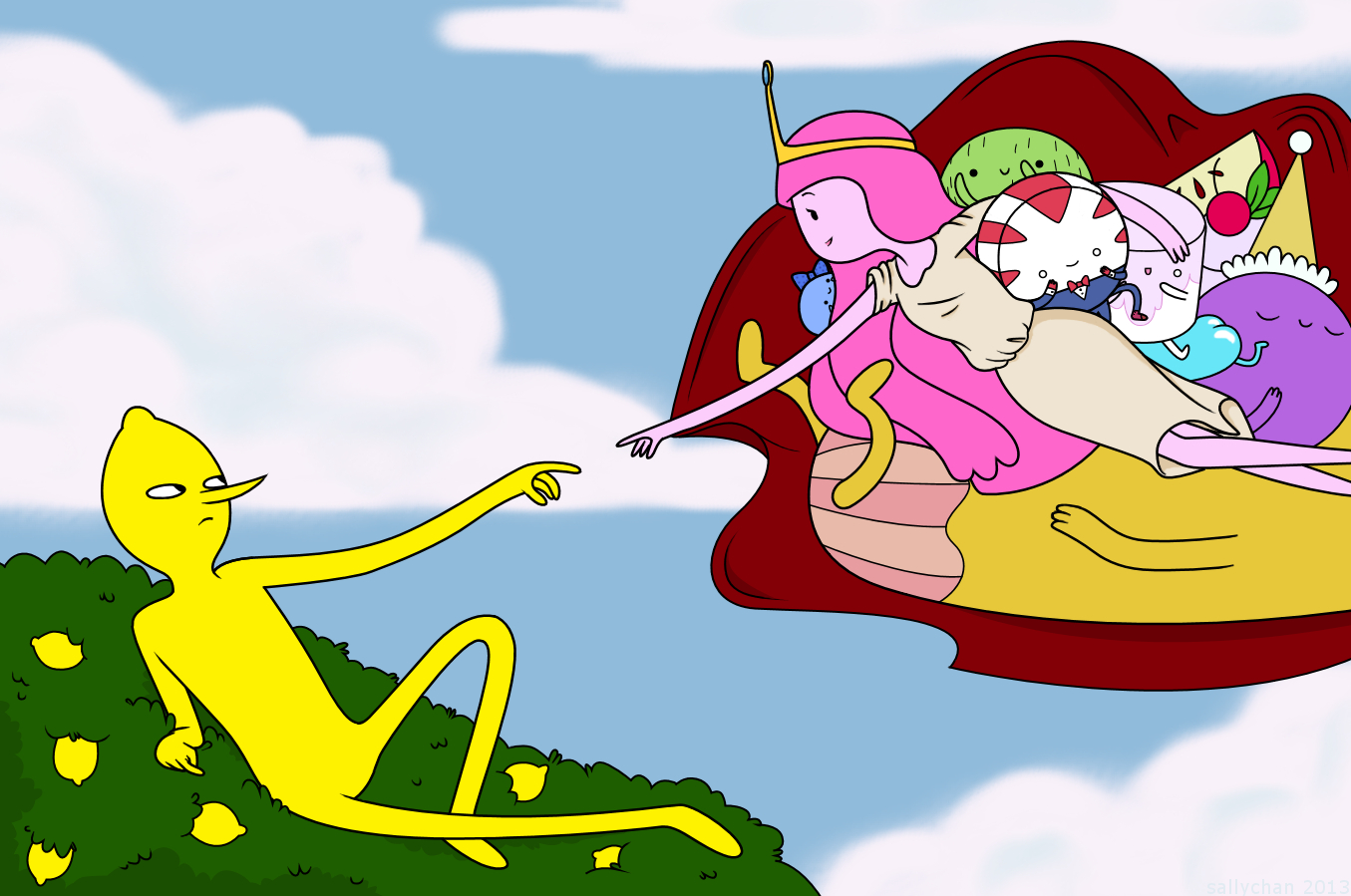 1360x900 The Creation of Adam.er.Lemongrab [Wallpaper], Desktop