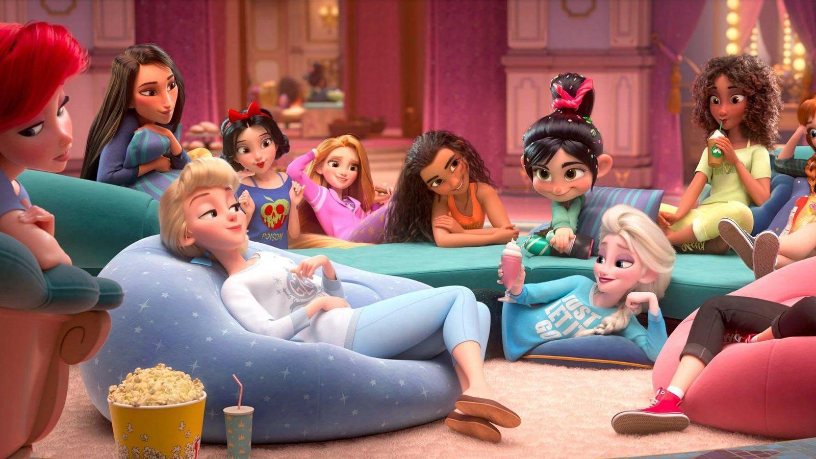 1600x900 See the Disney princesses lounge around in sweats, Desktop