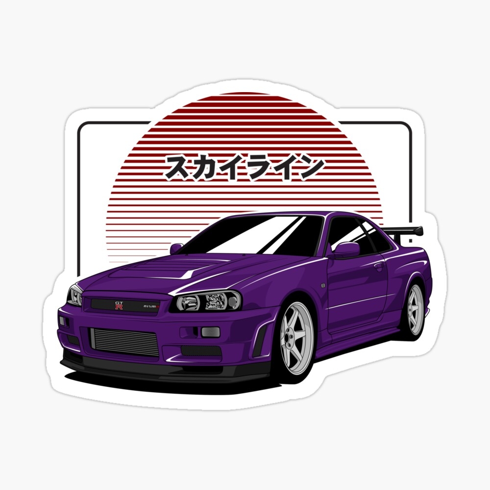 1000x1000 Nissan Skyline GTR R34 Midnight Purple, Phone