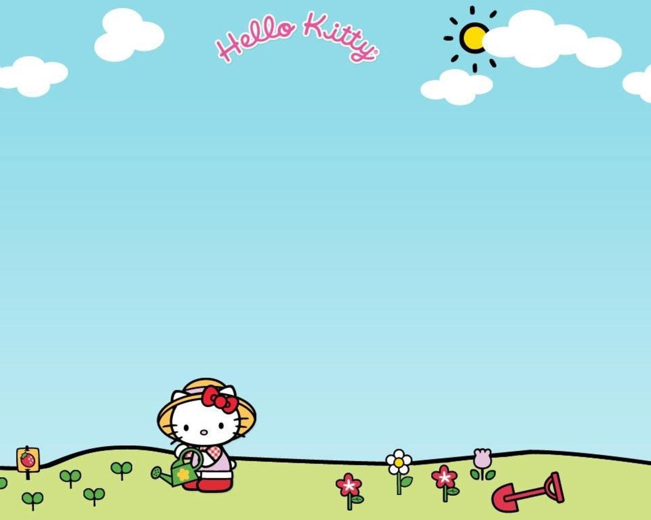 1280x1030 Hello Kitty Spring Wallpaper Free Hello Kitty Spring Background, Desktop