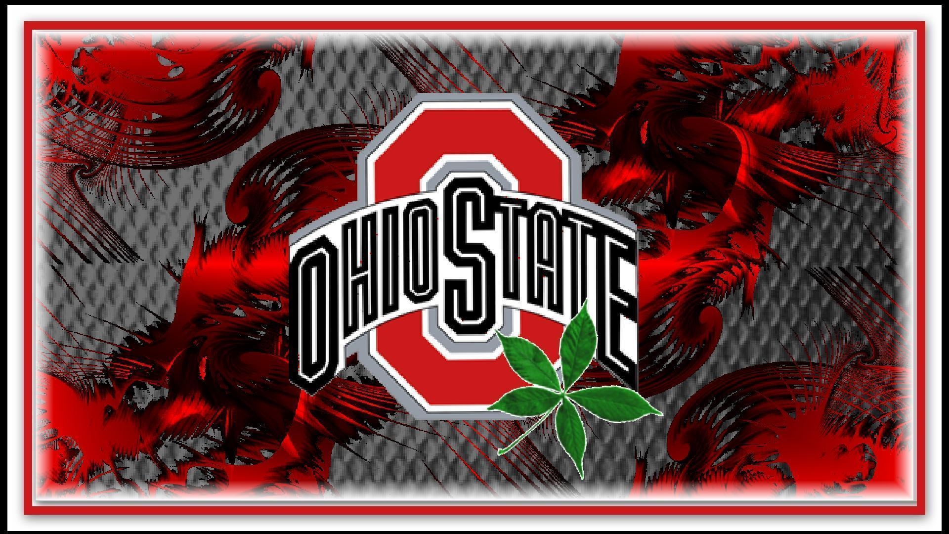 1920x1080 red block o ohio state with buckeye leaf State Football, Desktop