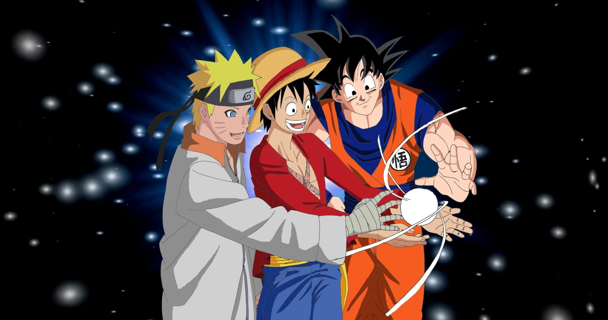 2050x1080 Goku, Luffy and Naruto. Cool anime picture, Naruto cute, Naruto image, Desktop