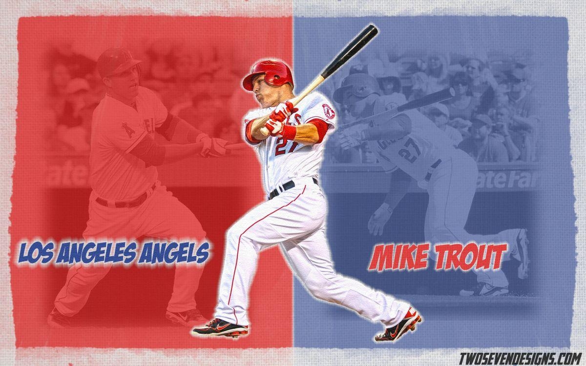 1200x750 NEW Mike Trout and Clayton Kershaw Wallpaper. Two Seven Designs, Desktop