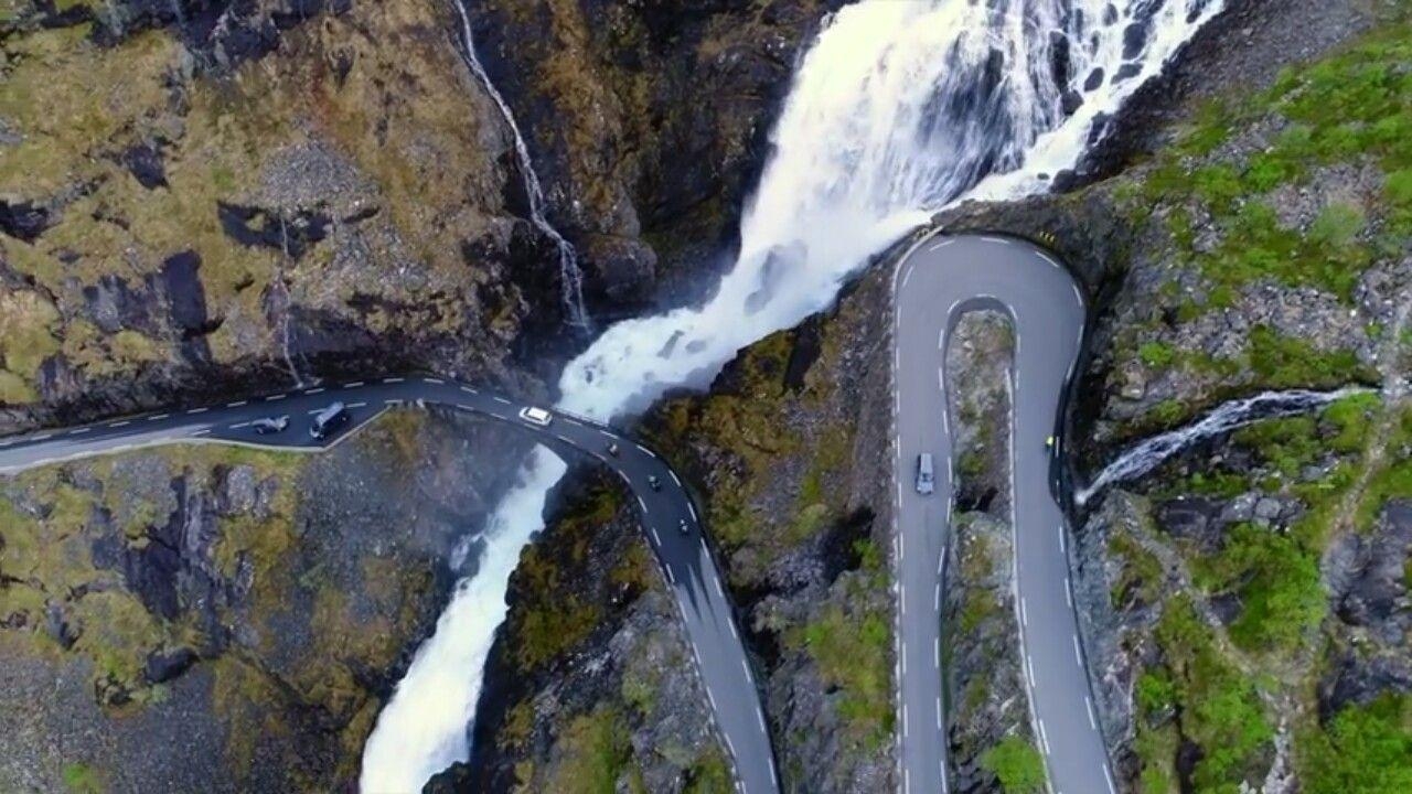 1280x720 Langfossen falls..!!!!!. places. Norway roadtrip, Desktop