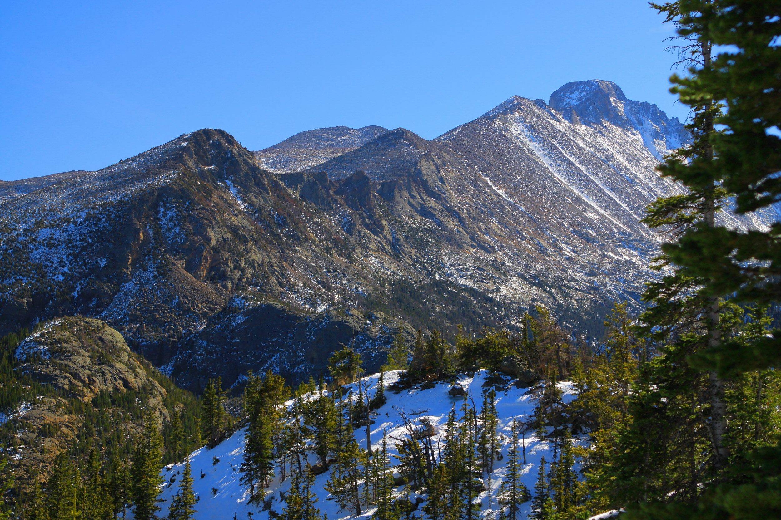 2500x1670 Longs Peak from the Lake Haiyaha Trail, Rocky Mountain National, Desktop