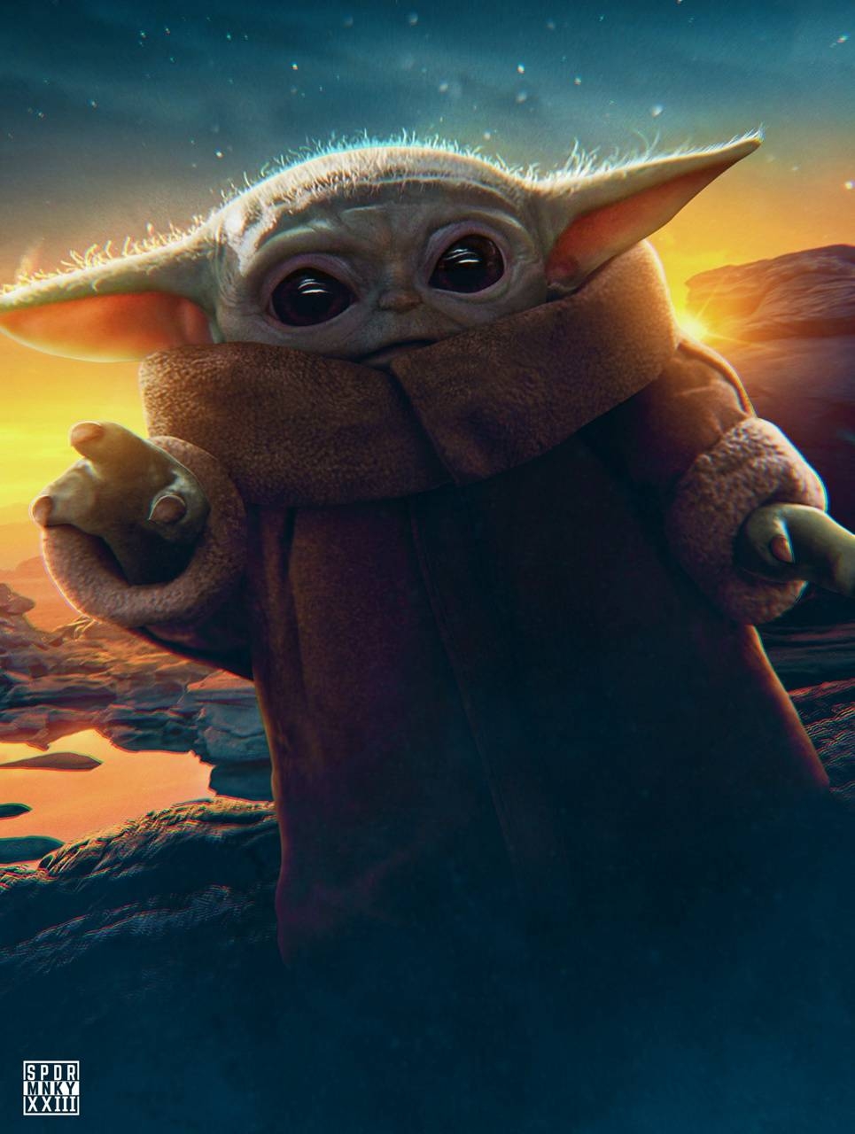 970x1280 Baby Yoda Grogu Wallpaper, Phone