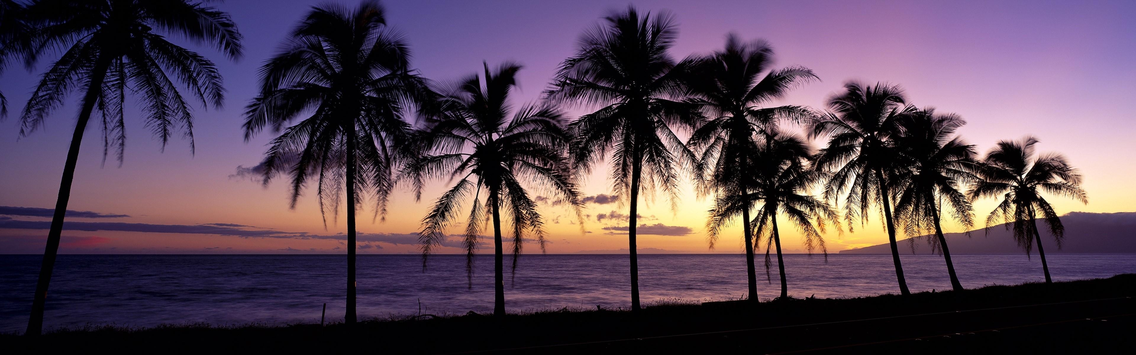 3840x1200 Beach Panorama Wallpaper, Dual Screen