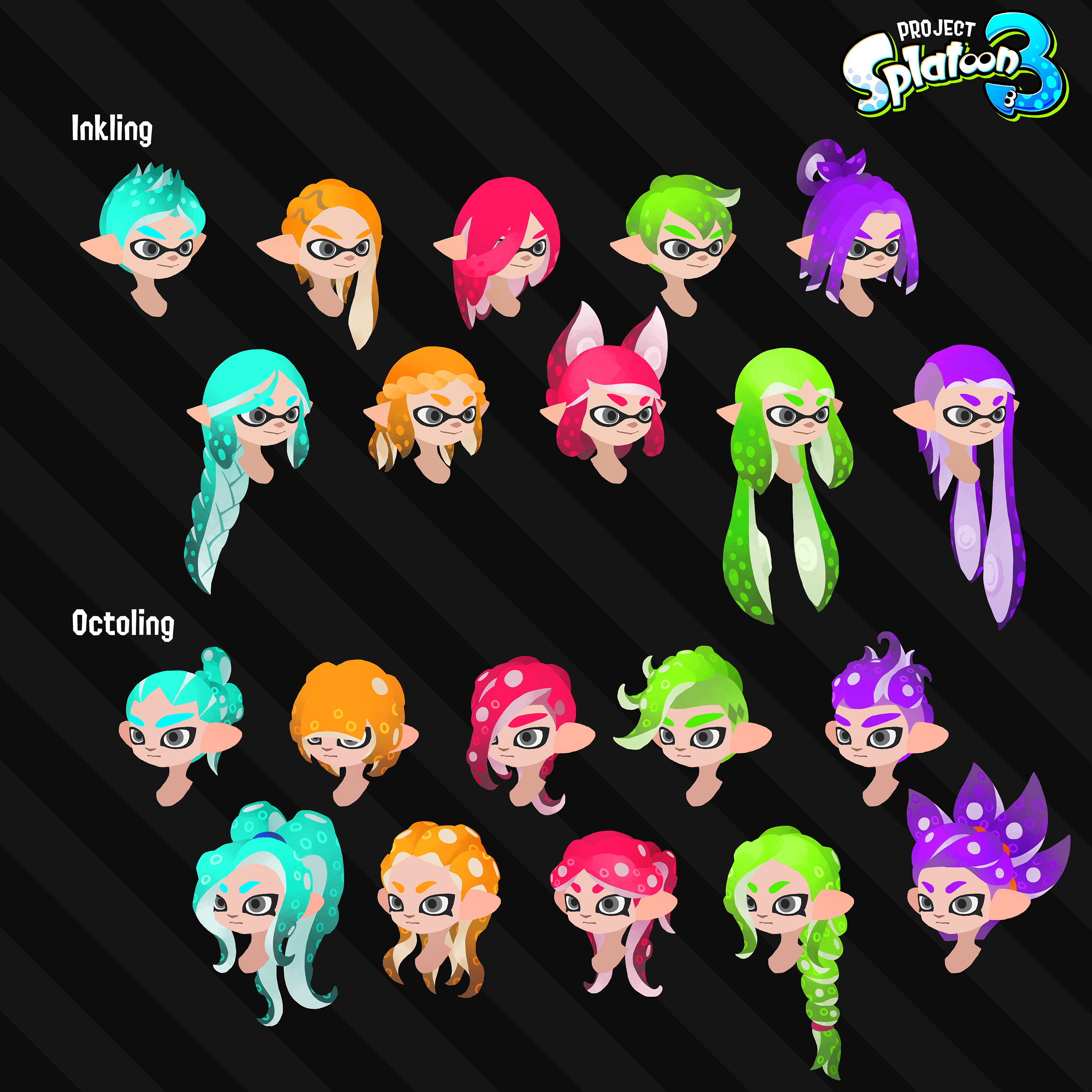 2900x2900 Project Splatoon 3 new hairstyle.com, Phone