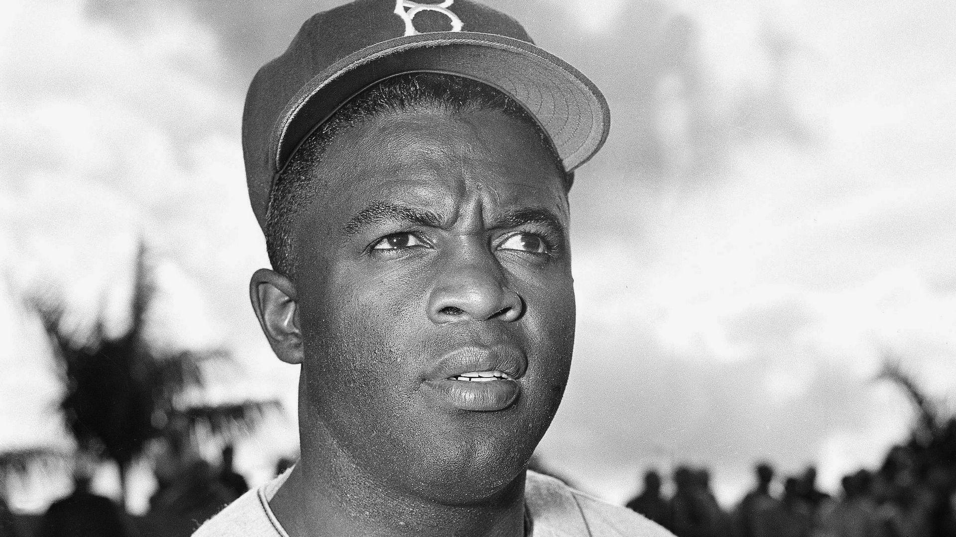 1920x1080 Download wallpaper  jackie robinson, celebrity, bw full HD, Desktop