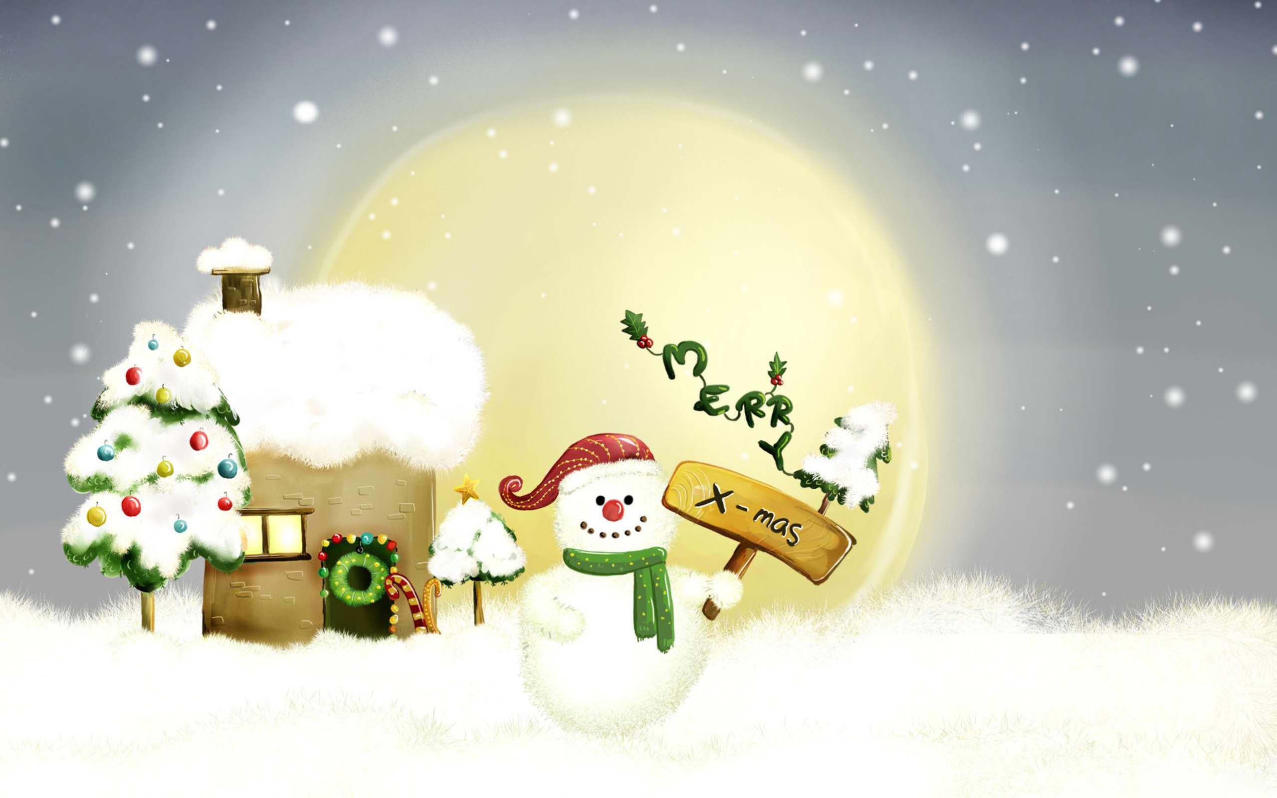 2560x1600 Merry Christmas Wallpaper, Desktop