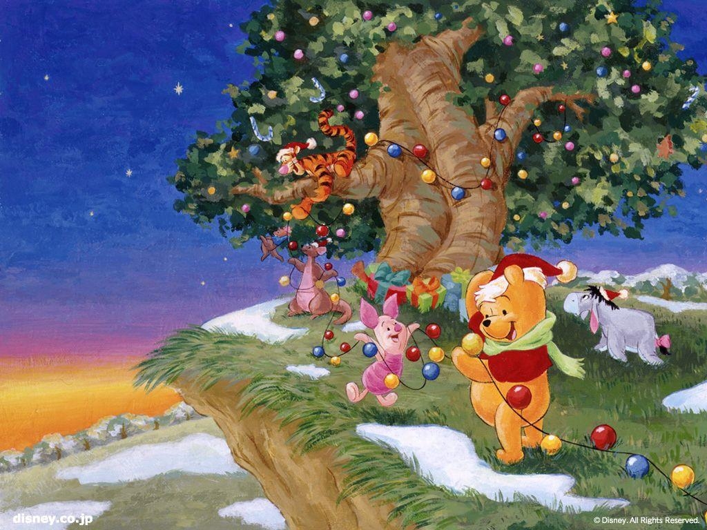 1030x770 Christmas with Pooh Bear and Tigger. Winnie the pooh christmas, Christmas wallpaper, Disney wallpaper, Desktop