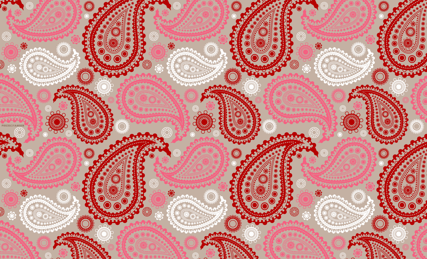 1400x850 Pink Paisley Wallpaper, Desktop