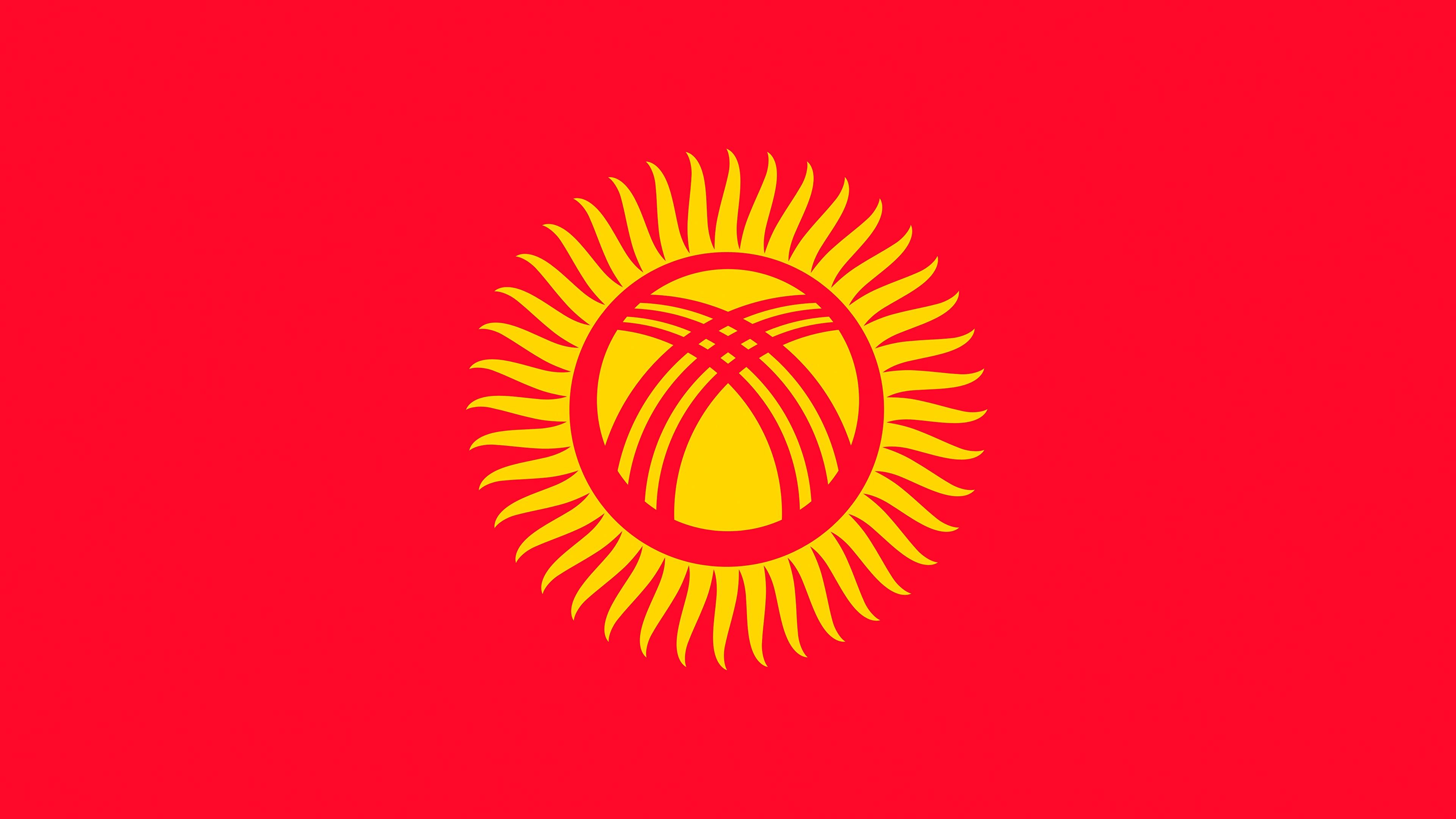 3840x2160 Wallpaper Kyrgyzstan Flag, Desktop