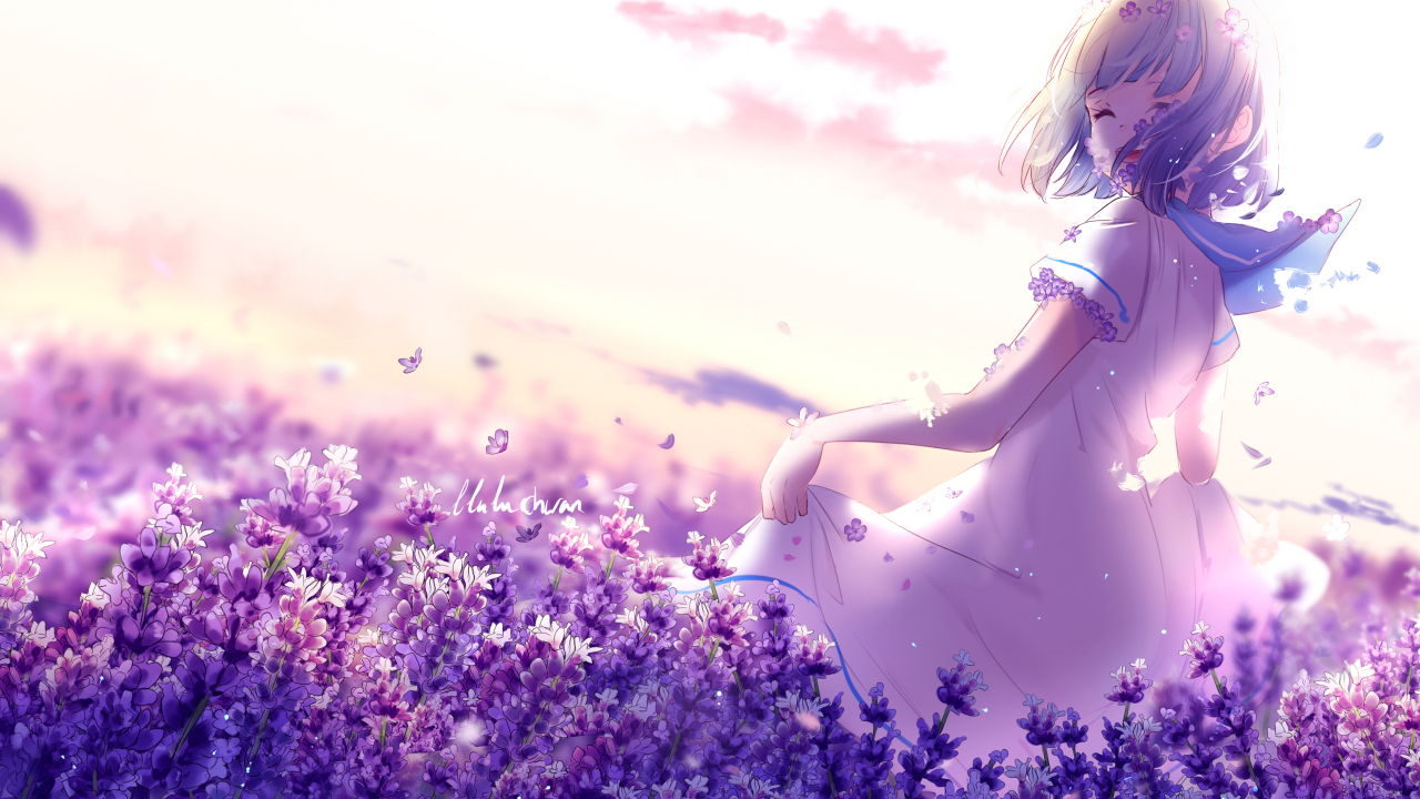 1280x720 Purple Anime Wallpaper, Desktop