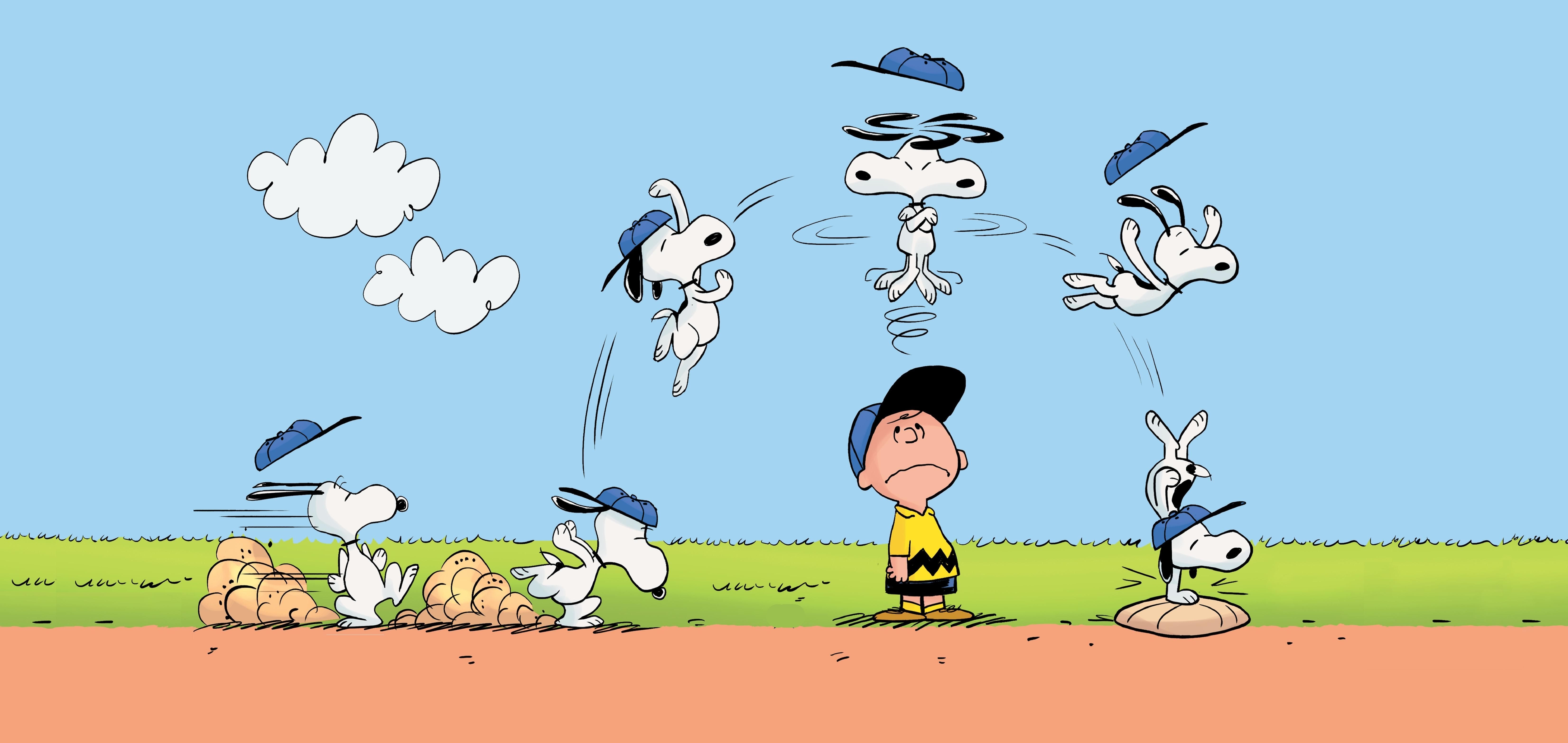 6610x3140 Free Snoopy Spring Wallpaper, Dual Screen