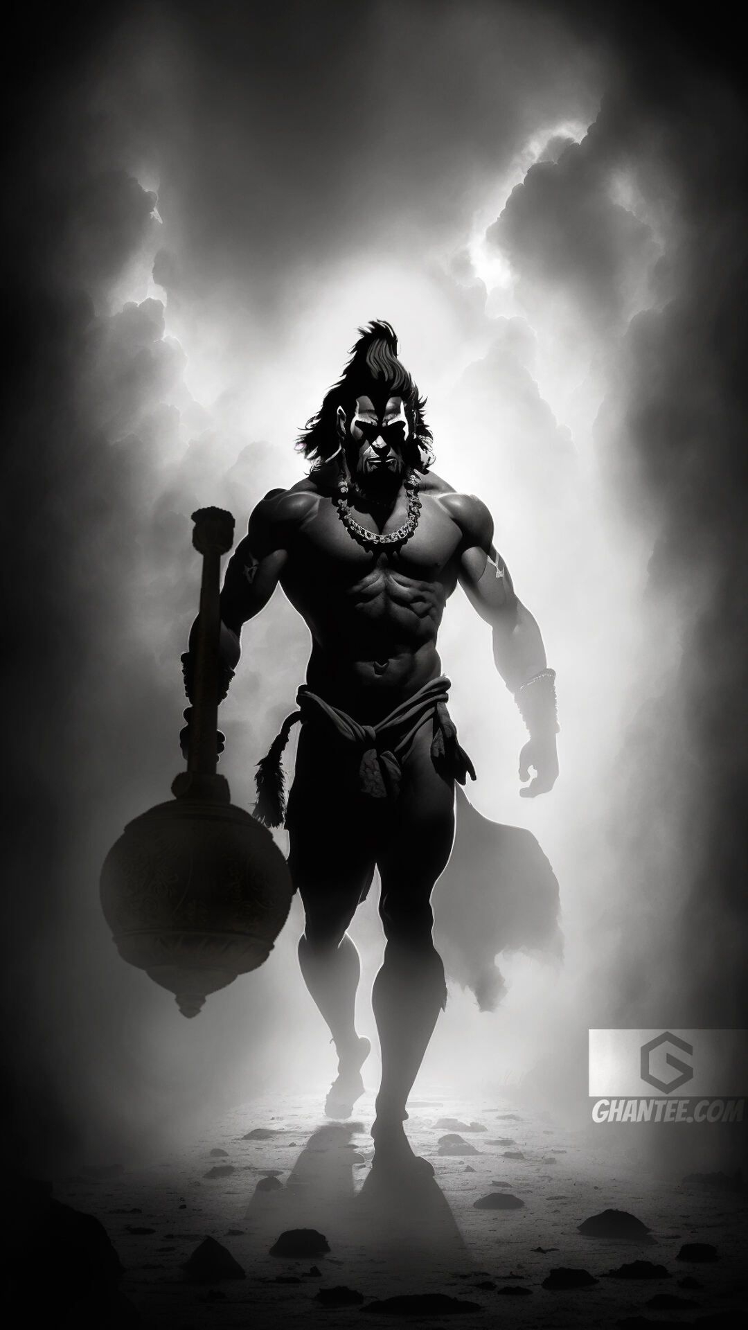 1080x1920 angry hanuman full HD wallpaper, Phone