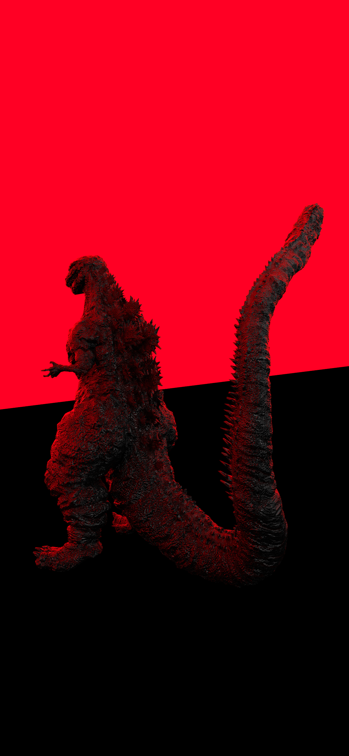 1130x2440 iPhone X RED Shin Godzilla, iphonewallpaper Godzilla 4k Wallpaper, Phone