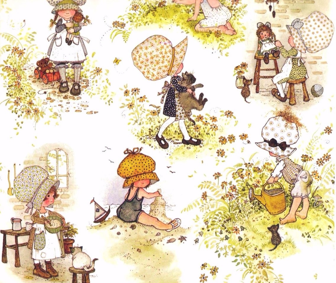 1140x960 Holly Hobbie wallpaper. Holly hobbie, Vintage wrapping paper, Vintage stationery, Desktop