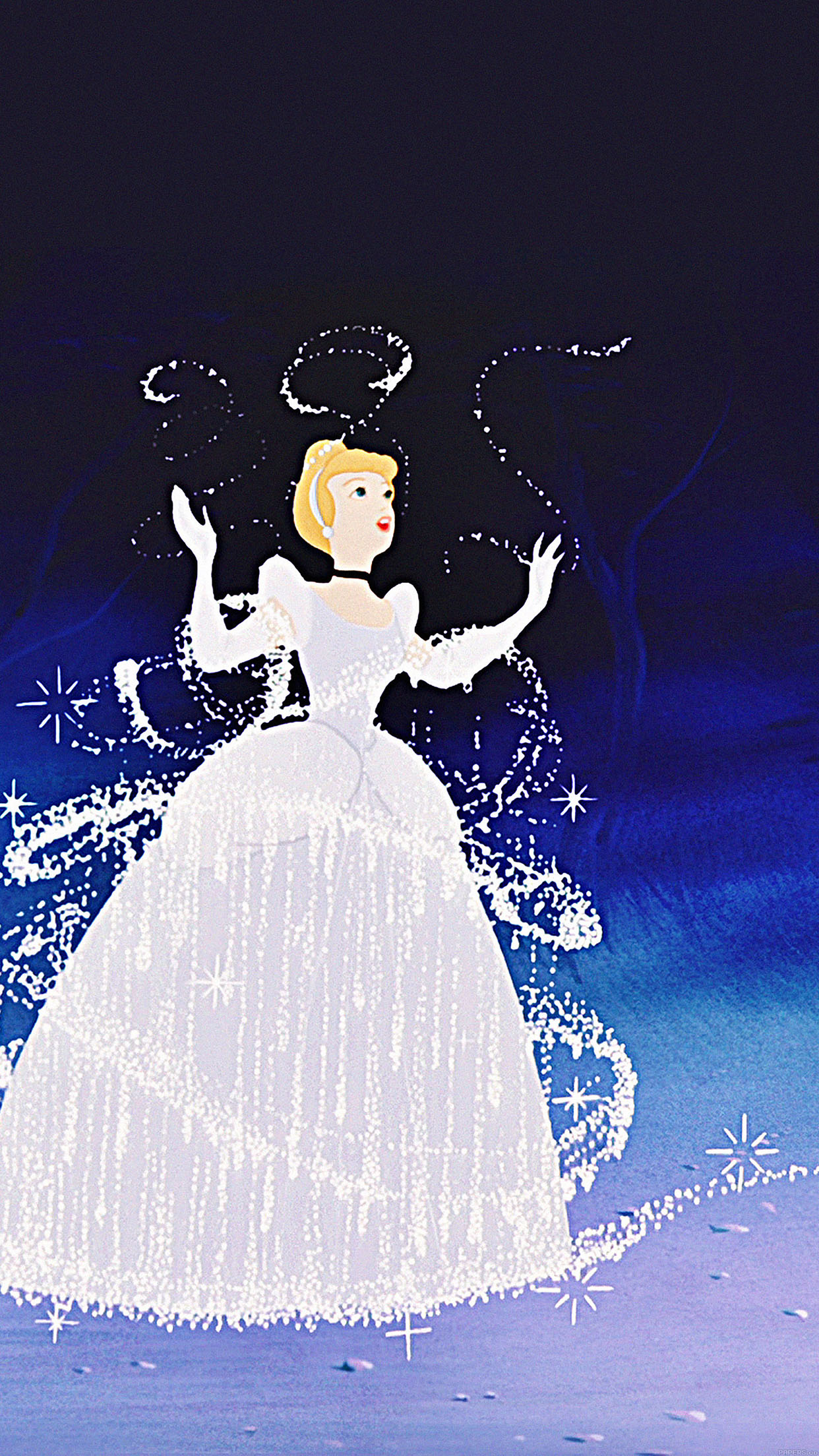 1250x2210 Wallpaper Cinderella Time Disney, Phone