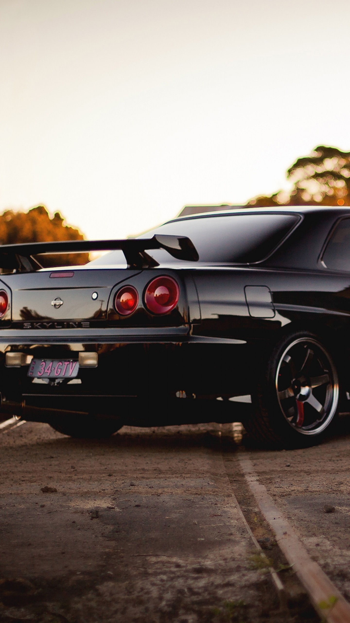 1440x2560 Preview Wallpaper Railroad, Skyline, R Nissan, Gtr, Skyline R34 Black HD Wallpaper, Phone