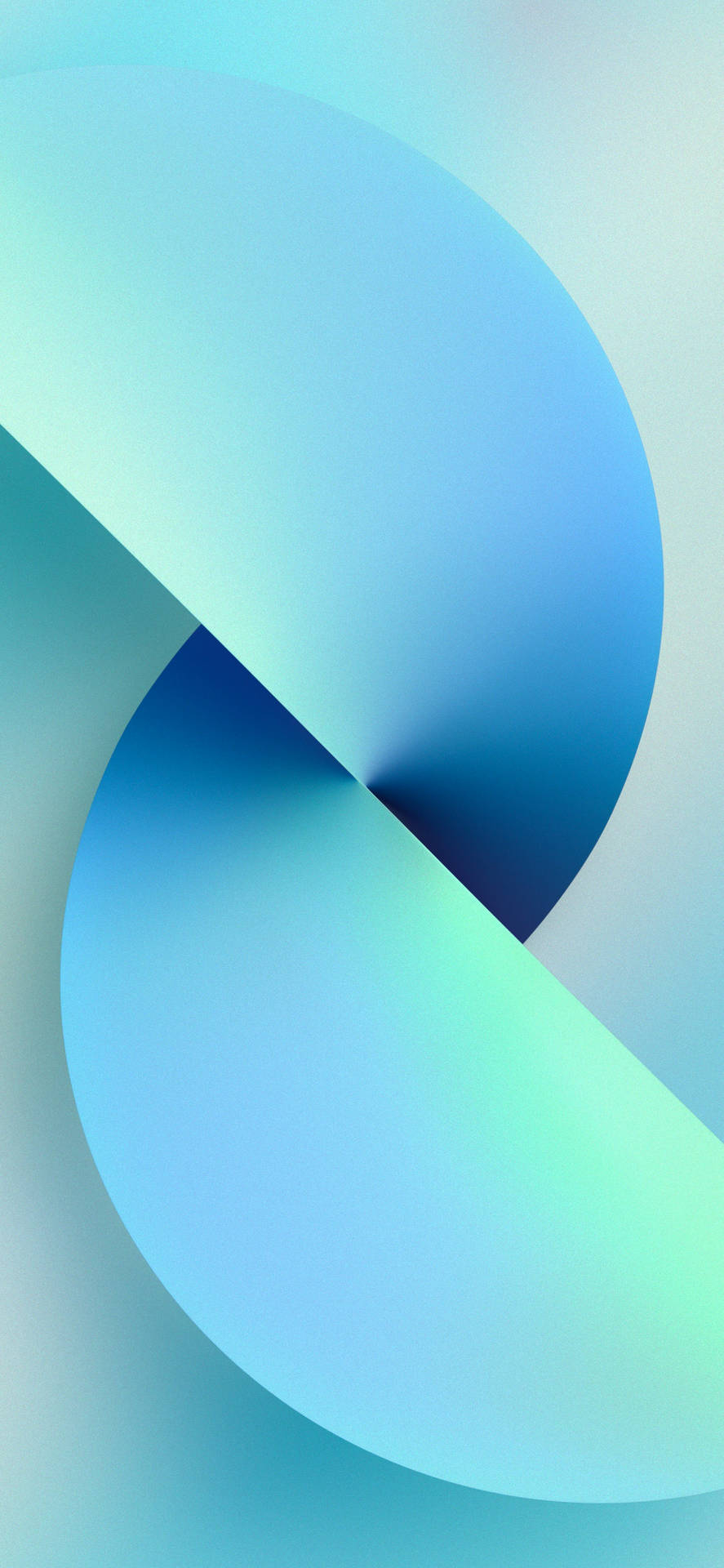 890x1920 Download iPhone 13 Light Blue Circle Wallpaper, Phone