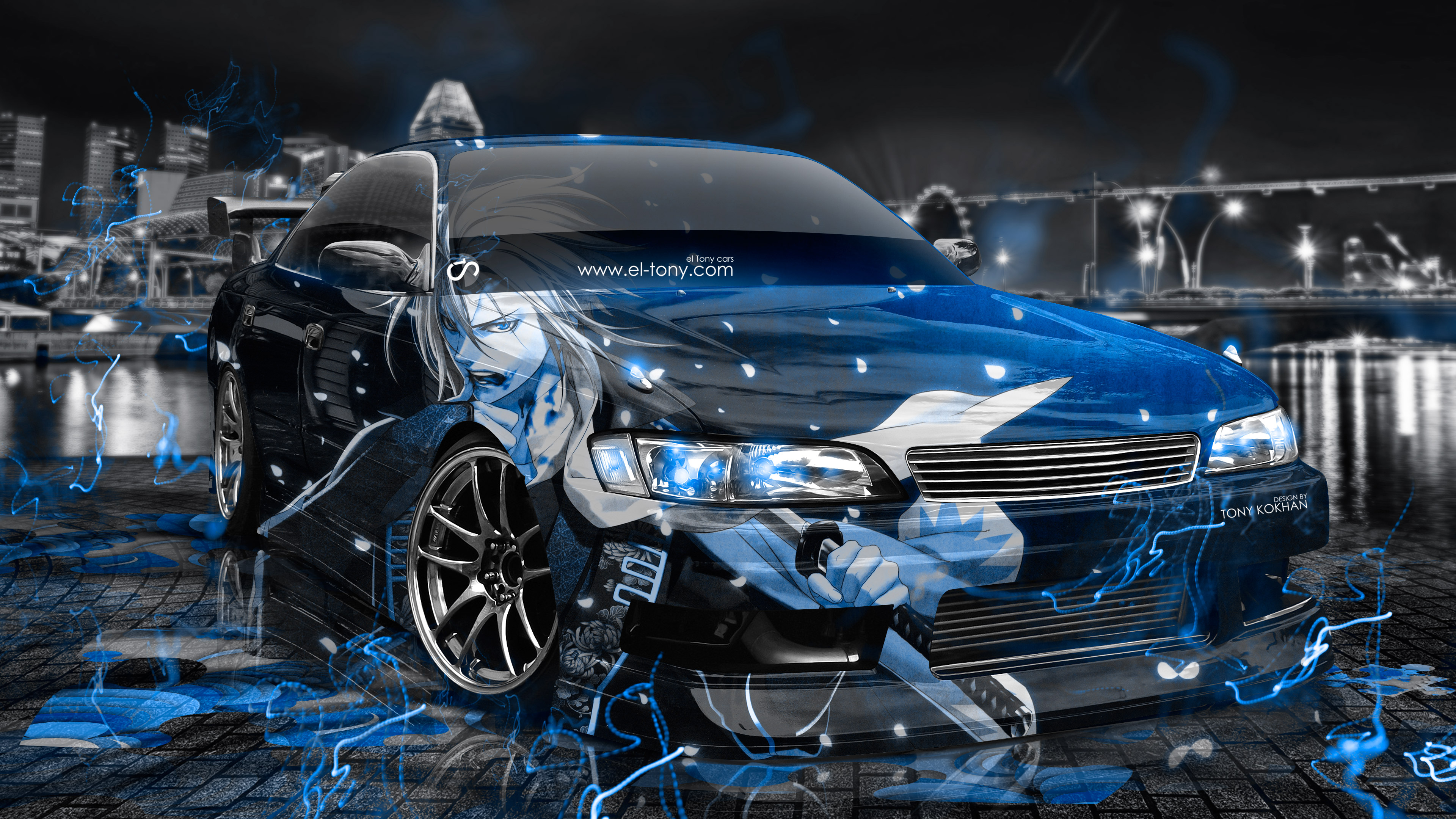 3840x2160 Toyota Mark2 JZX90 JDM Anime Samurai Aerography City Energy Car 2016 el Tony, Desktop