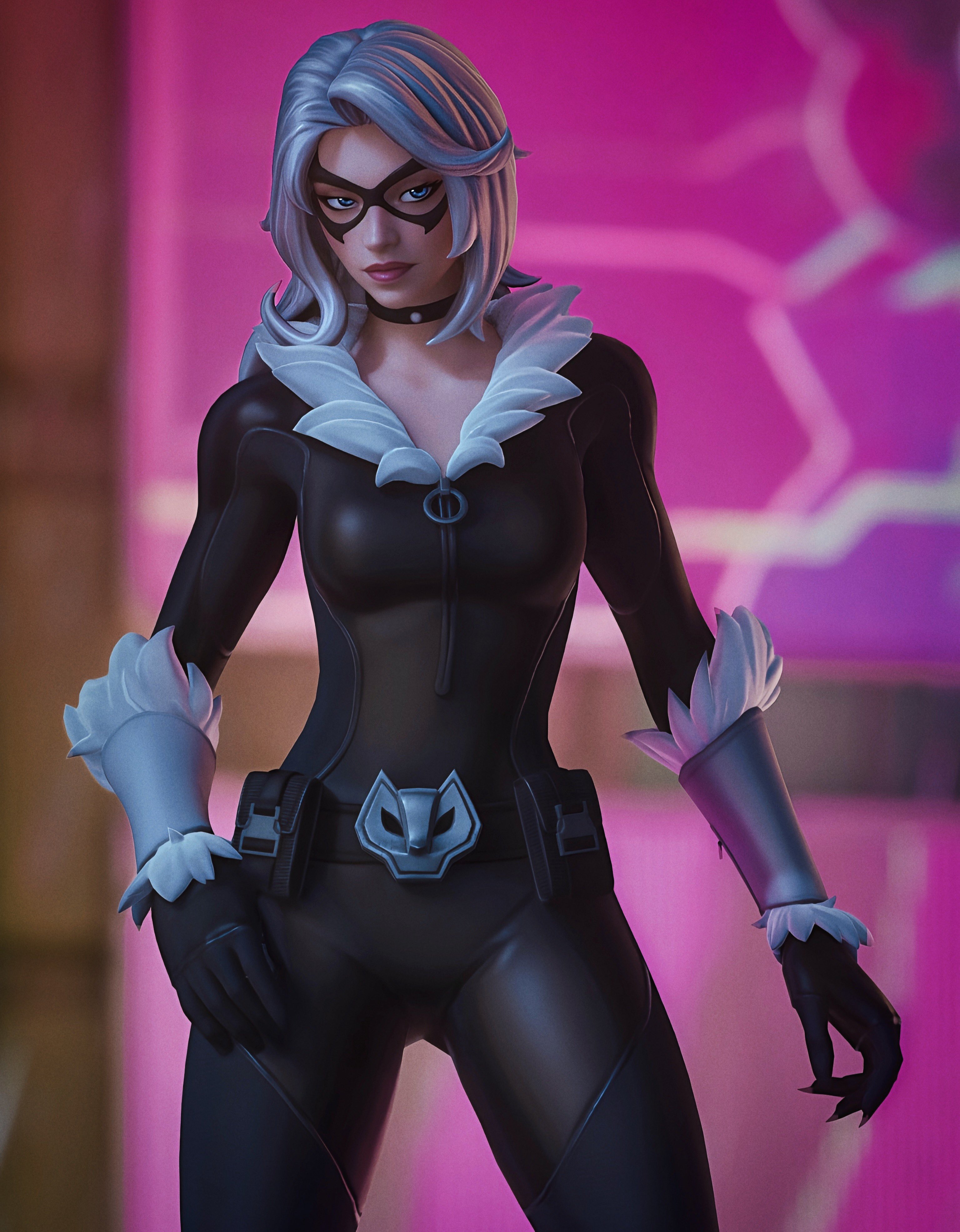 3080x3950 Black Cat Fortnite wallpaper, Phone