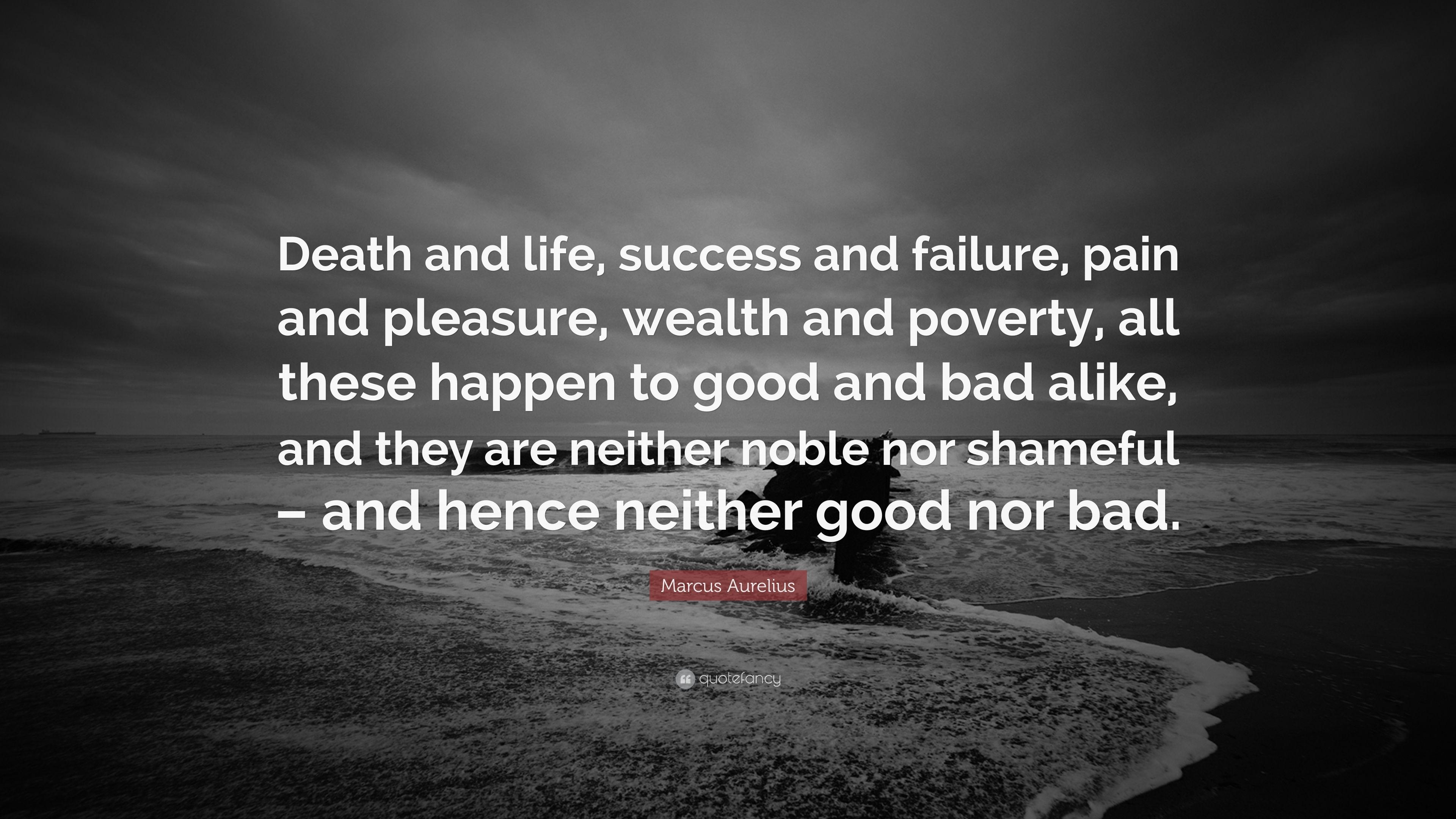 3840x2160 Marcus Aurelius Quote: “Death and life, success and failure, pain and pleasure, wealth and poverty, all these happen to good and bad alike, and.” (12 wallpaper), Desktop