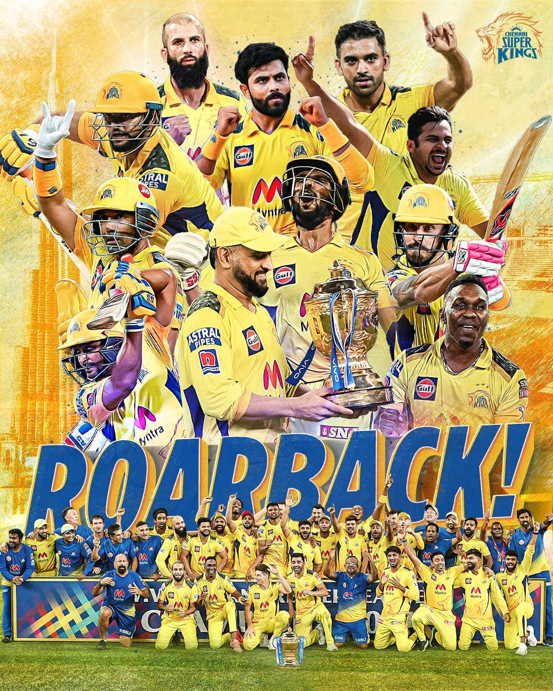 1080x1350 Chennai Super Kings back the time and relive the magic! One year since the Roarback!, Phone