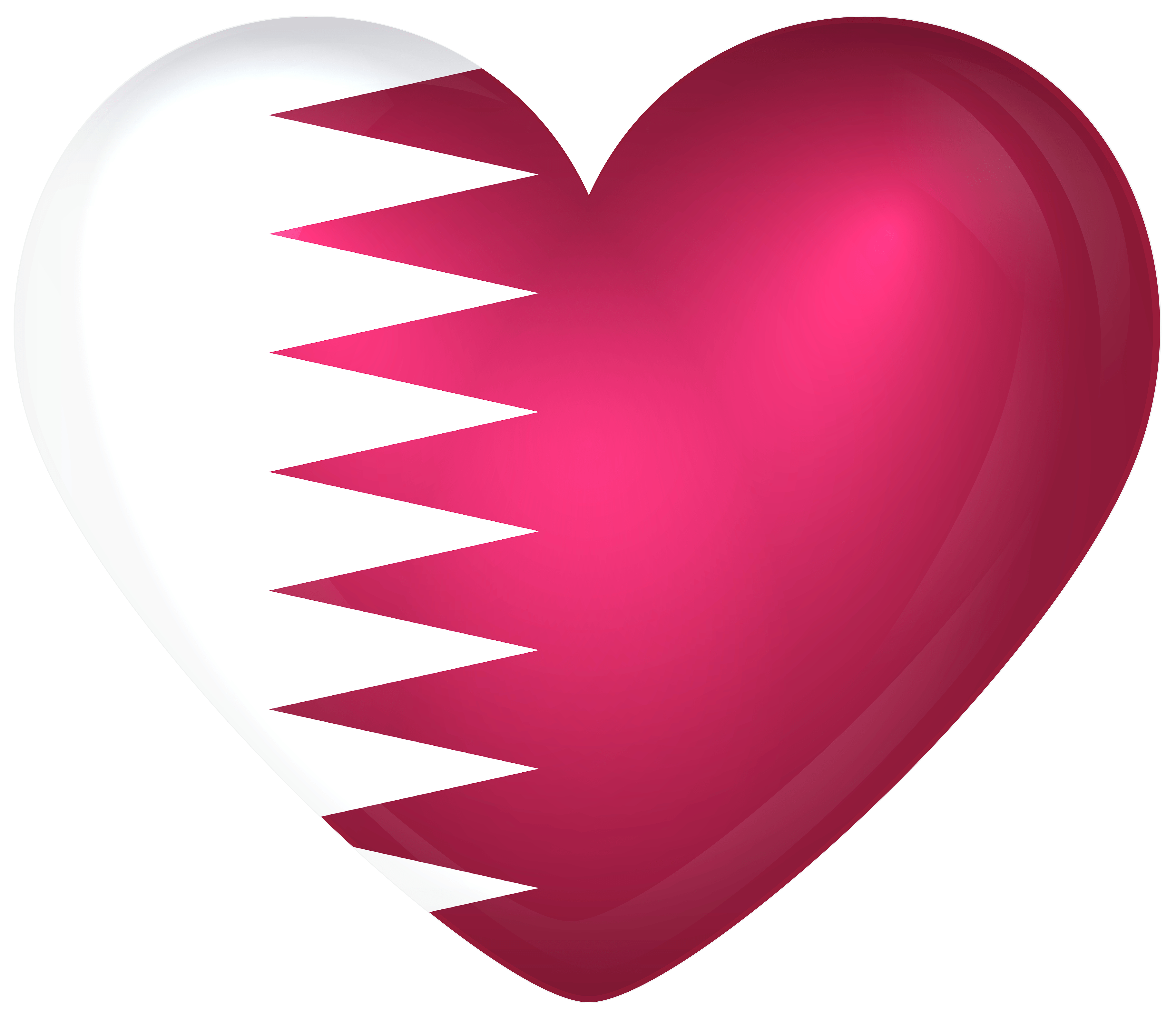 6000x5220 Qatar Large Heart Flag Quality Image, Desktop