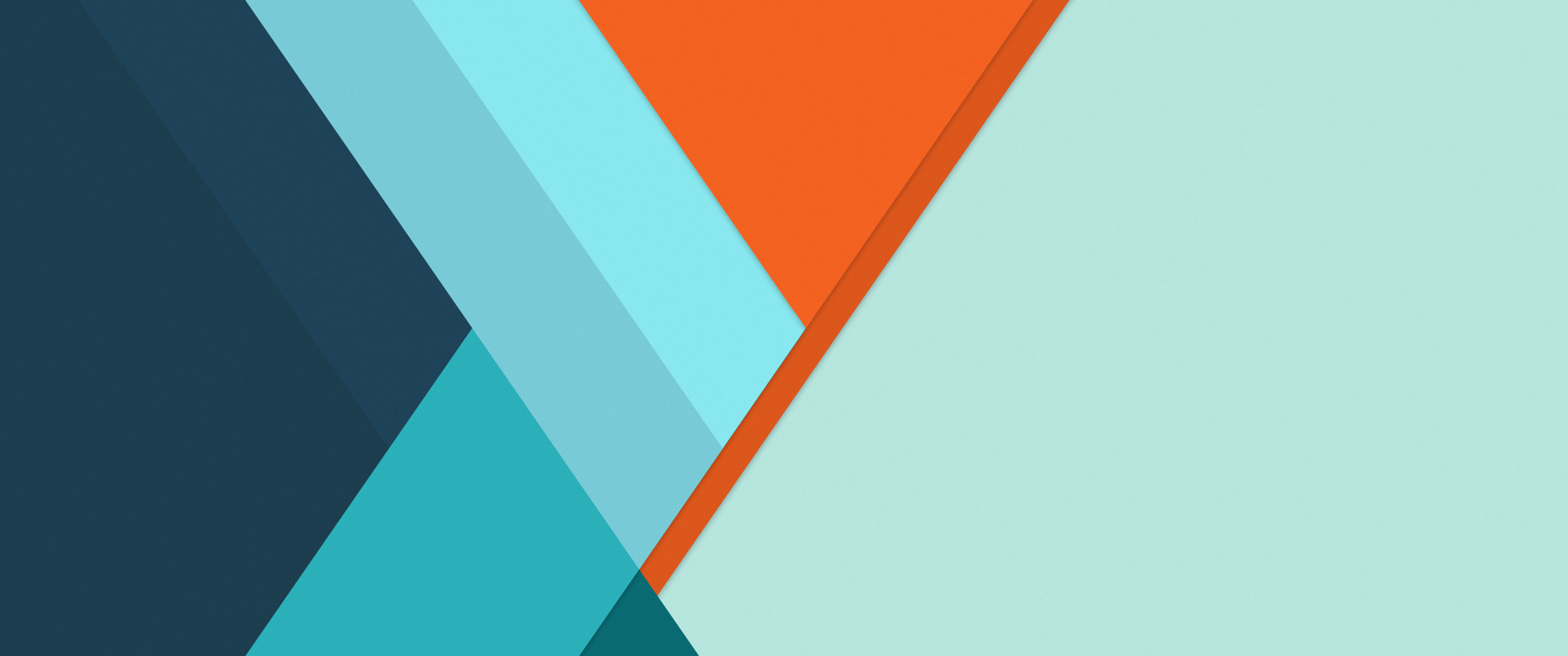 3440x1440 Material Design Wallpaper 4K, Minimalist, Orange, Stripes, Blue, Flat, Abstract, Dual Screen