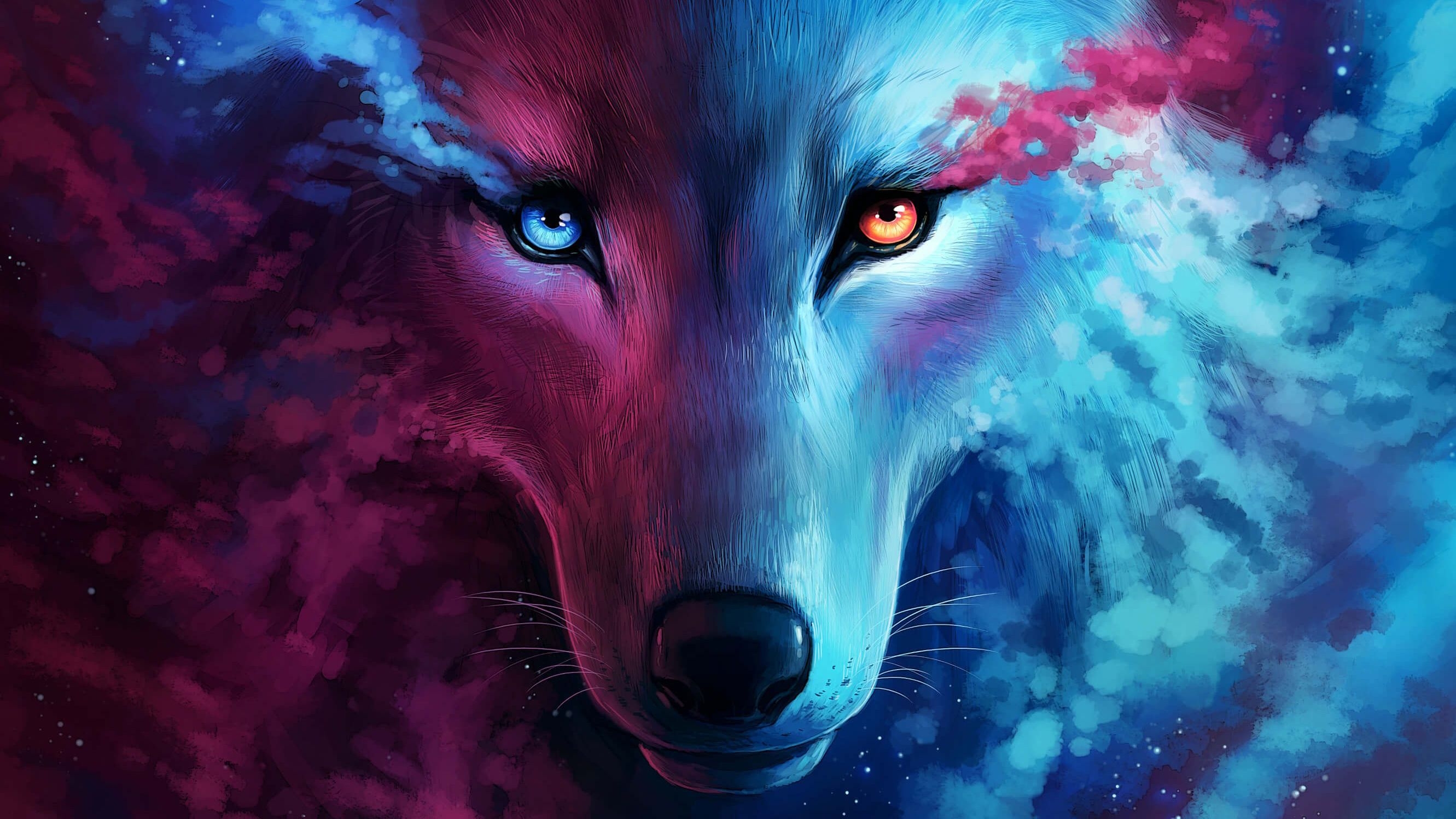 2670x1500 The Galaxy Wolf, HD Artist, 4k Wallpaper, Image, Background, Photo and Picture, Desktop