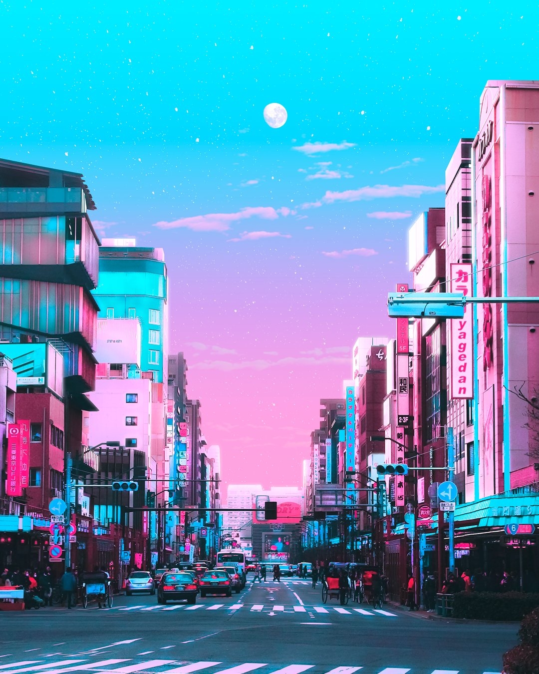 1080x1350 Yagedan sur Twitter, Tokyo Pastel City, Phone