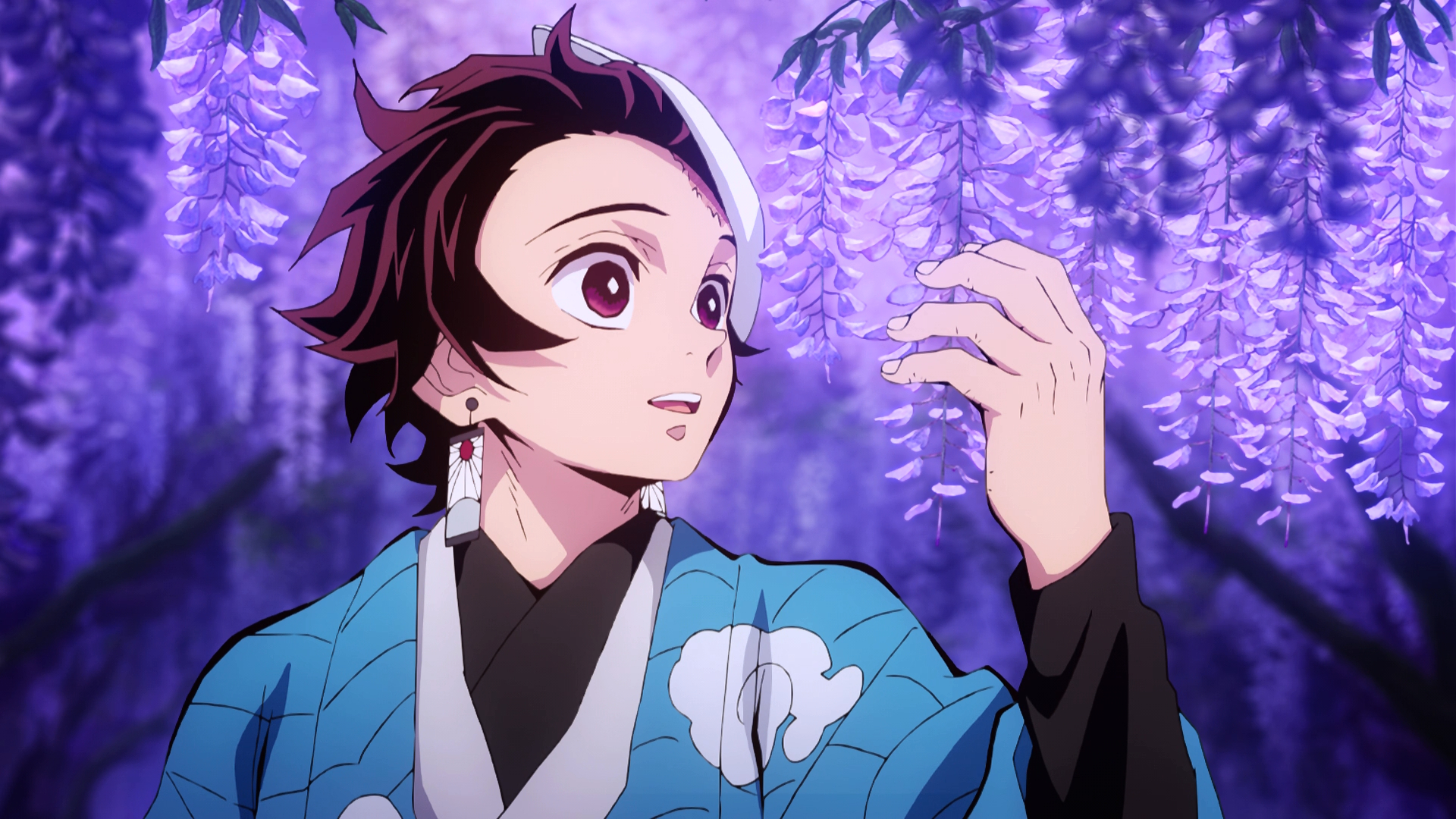 1920x1080 Wisteria Flower. Kimetsu no Yaiba, Desktop