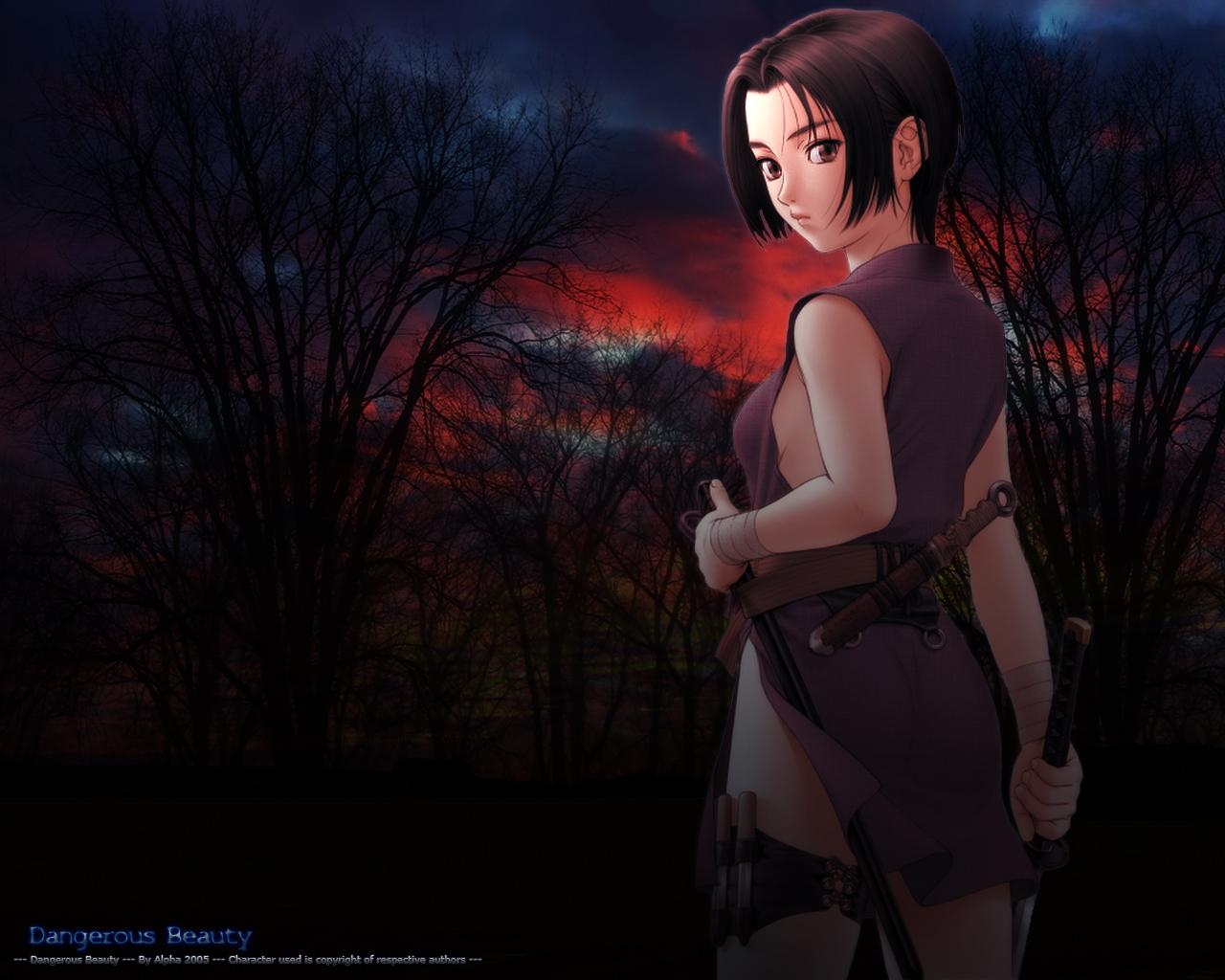 1280x1030 Anime Wallpaper: - Dangerous Beauty, Desktop