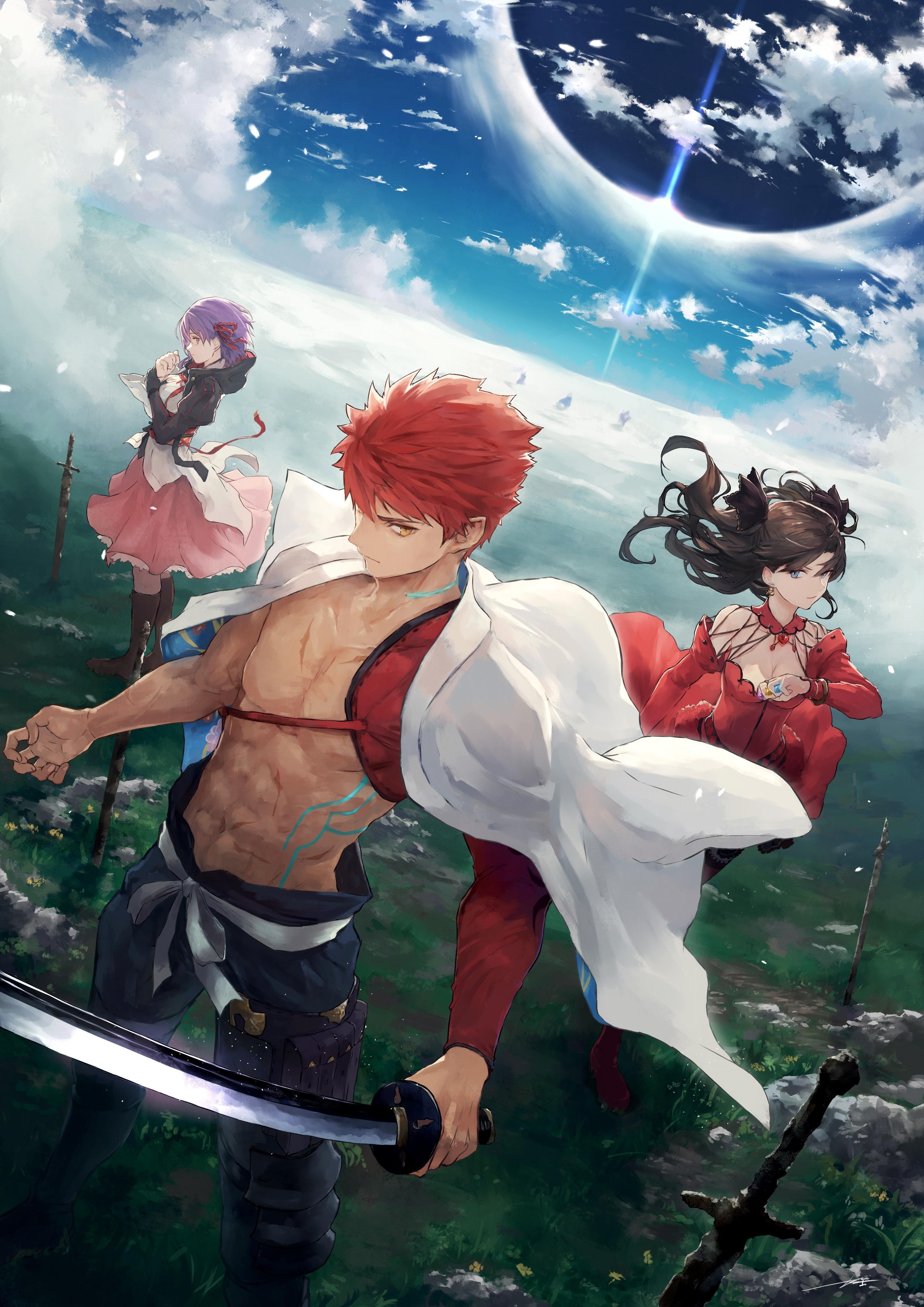 2900x4100 Fate Series, #Fate Stay Night, #Sakura Matou, #Shirou Emiya, Phone