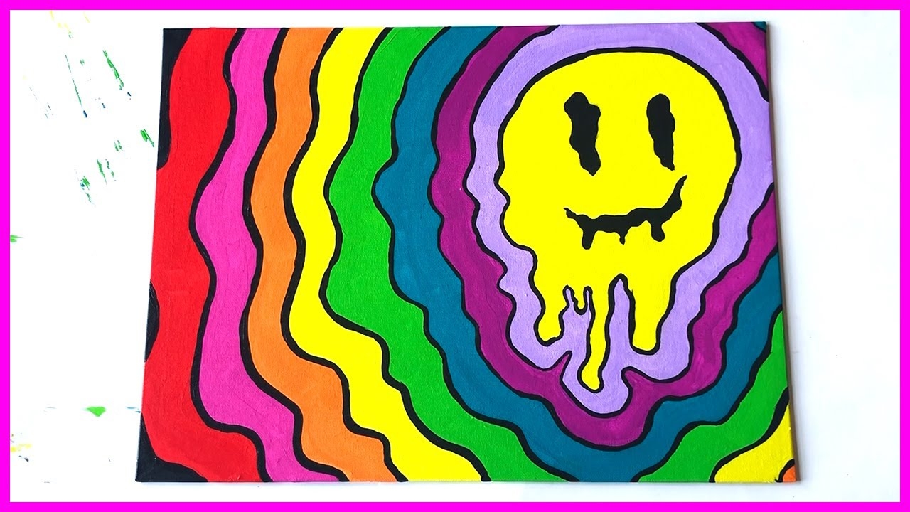 1280x720 How To Paint A TRIPPY Dripping Smiley Face // two + art, Desktop