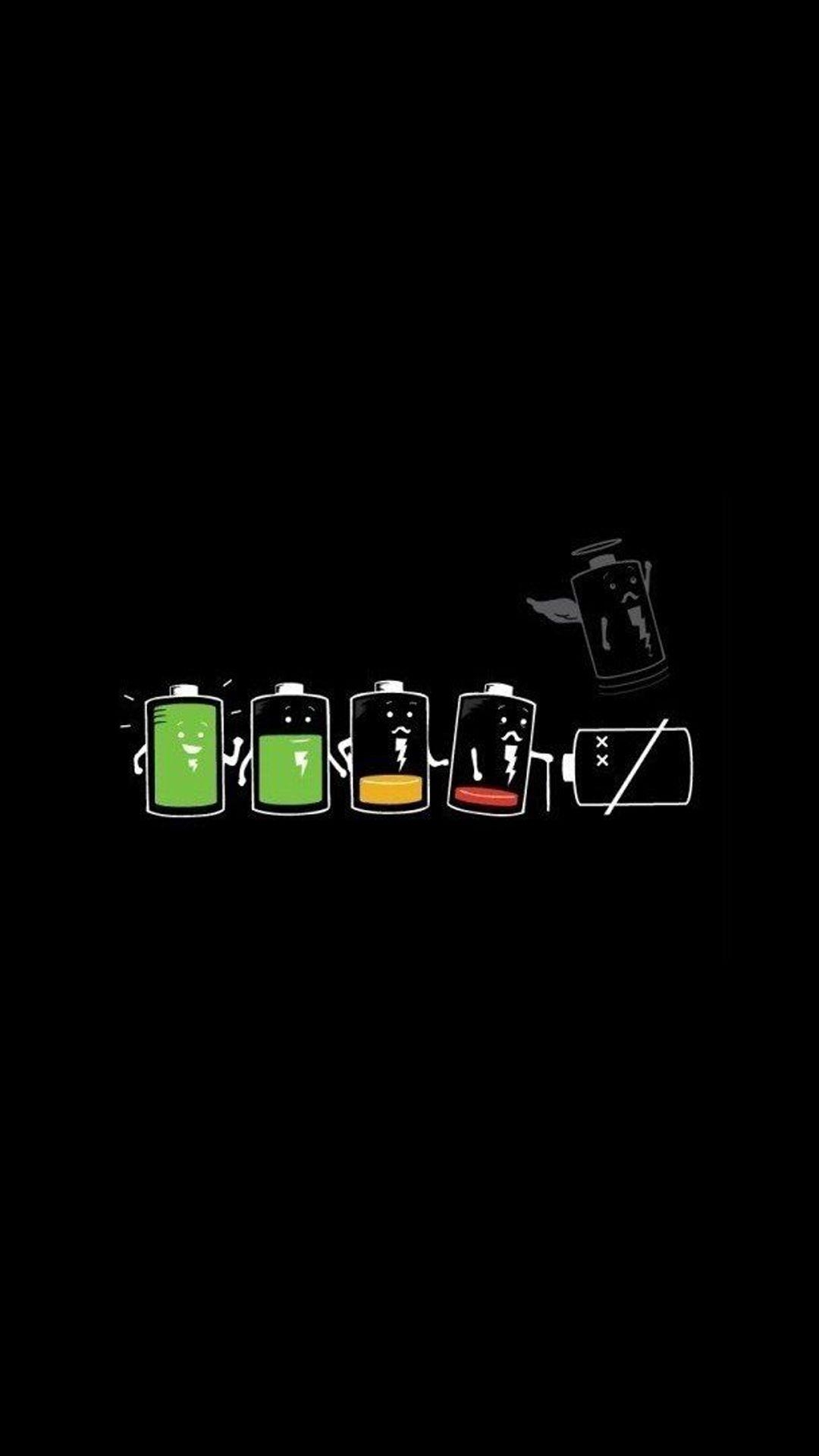 1080x1920 The Battery Life. Funny cartoon art iPhone wallpaper. Tap to see, Phone