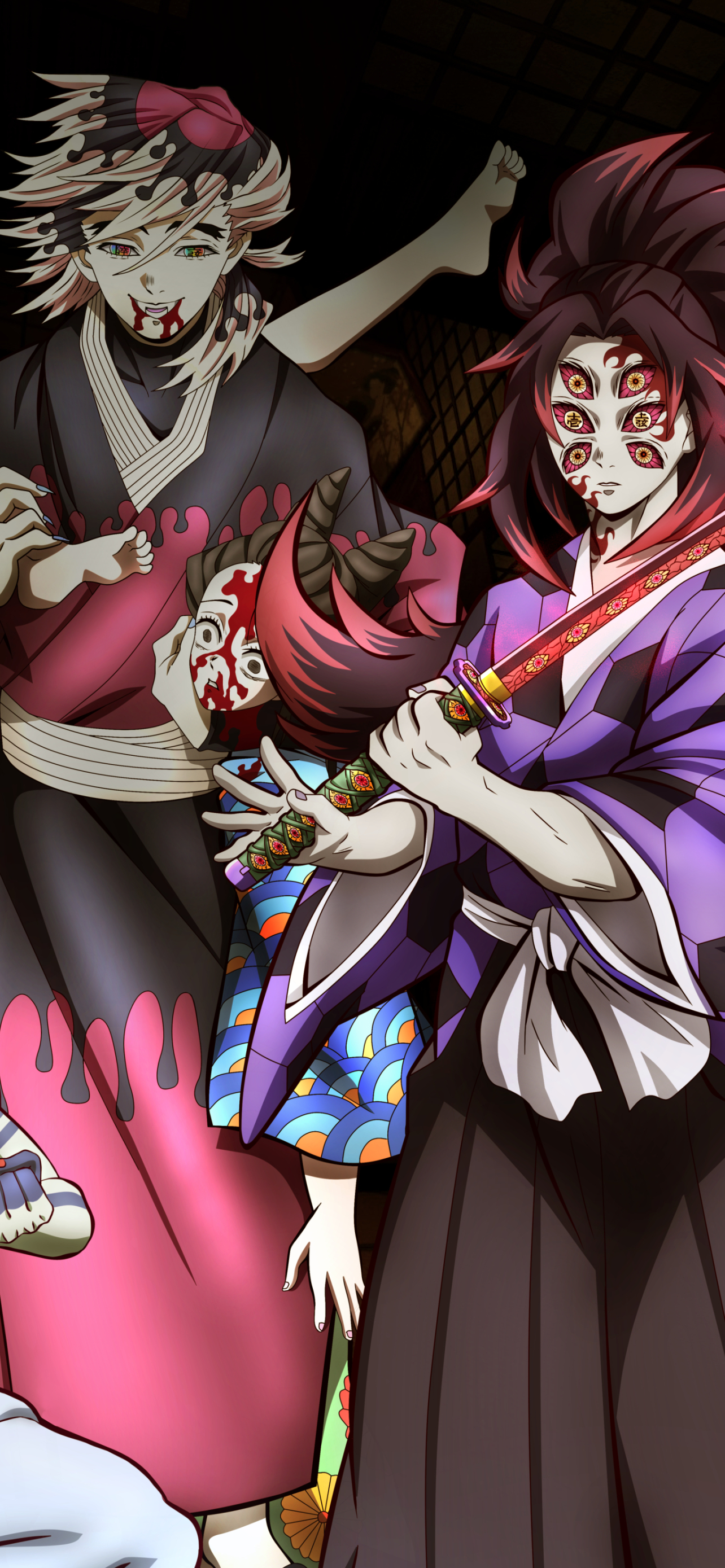 1290x2780 Mobile wallpaper: Anime, Demon Slayer: Kimetsu No Yaiba, Akaza (Demon Slayer: Kimetsu No Yaiba), Kokushibo (Demon Slayer), 1432514 download the picture for free, Phone