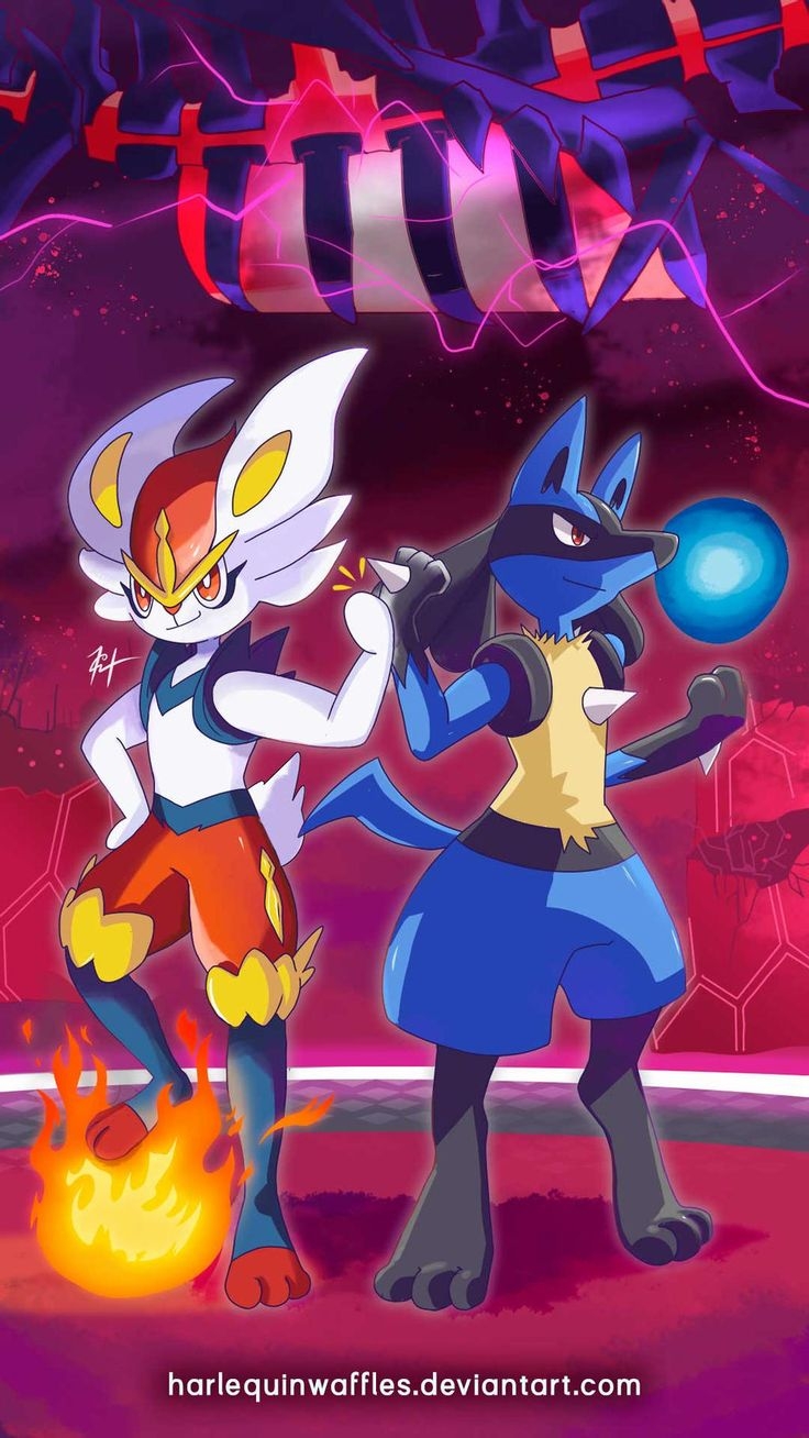 740x1310 EXPLOSIVE DUO: CINDERACE AND LUCARIO!. Cool pokemon wallpaper, Pokemon poster, Mew and mewtwo, Phone